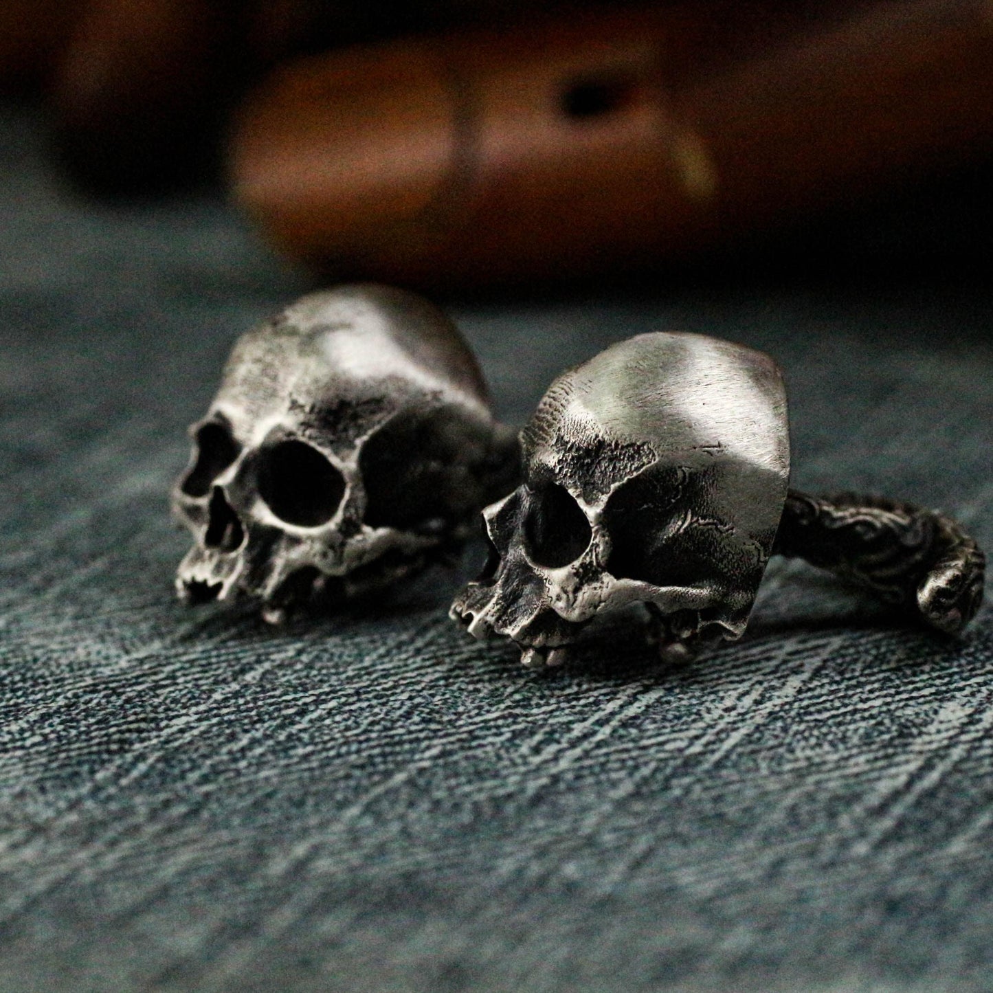 Human Skull Cufflinks - 925 Silver Handmade