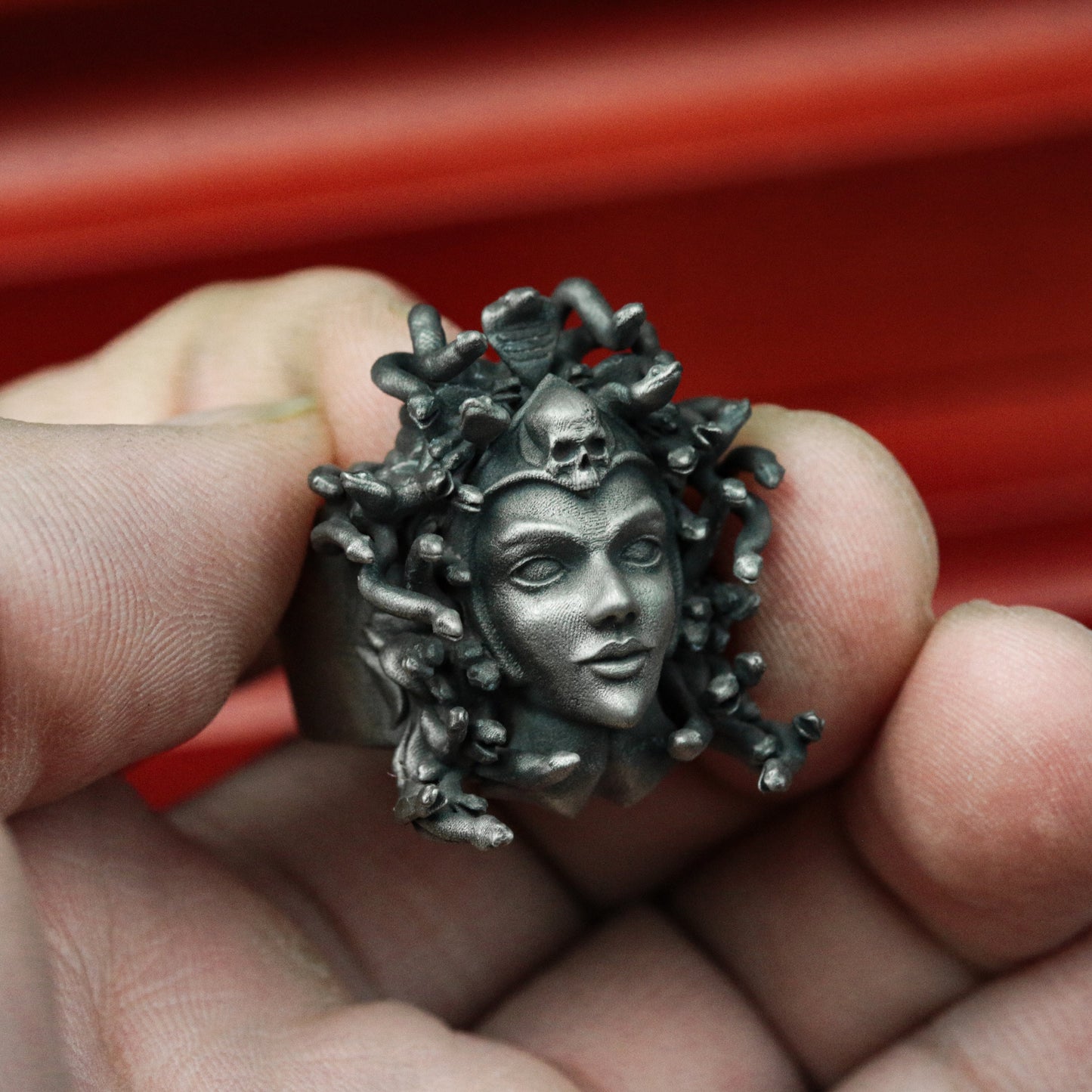 Medusa Snake Queen Ring - 925 Sterling Silver Handmade
