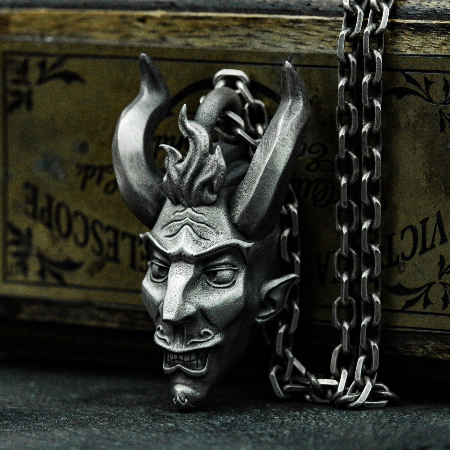 Weird Satan Pendant - 925 Silver Handmade