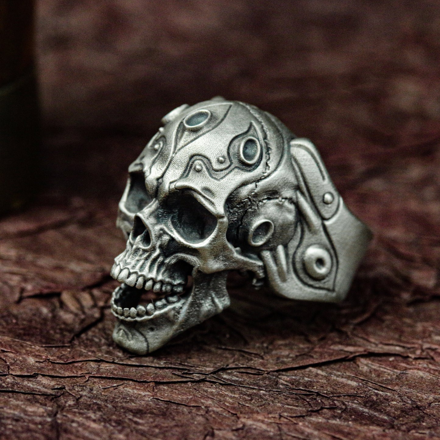 Doomsday Skull Survival Ring - 925 Sterling Silver Handmade