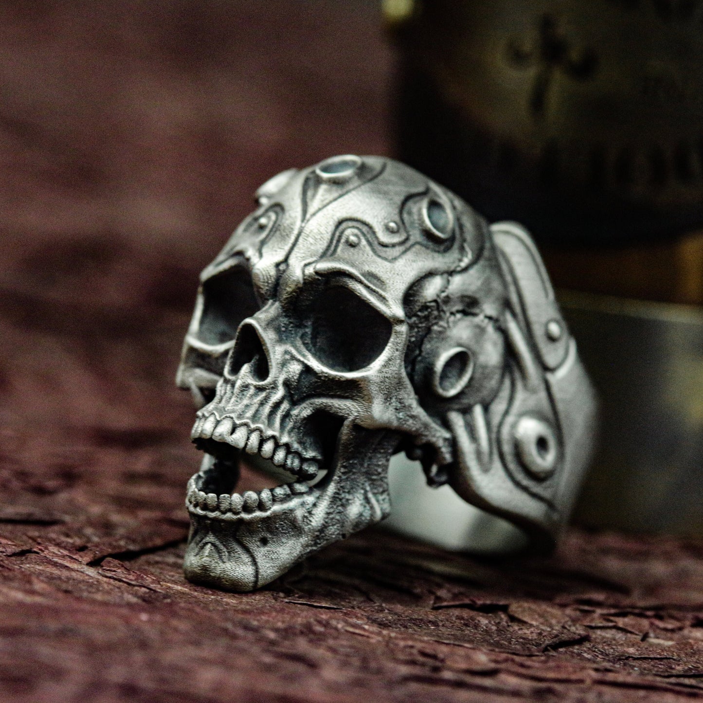 Doomsday Skull Survival Ring - 925 Sterling Silver Handmade