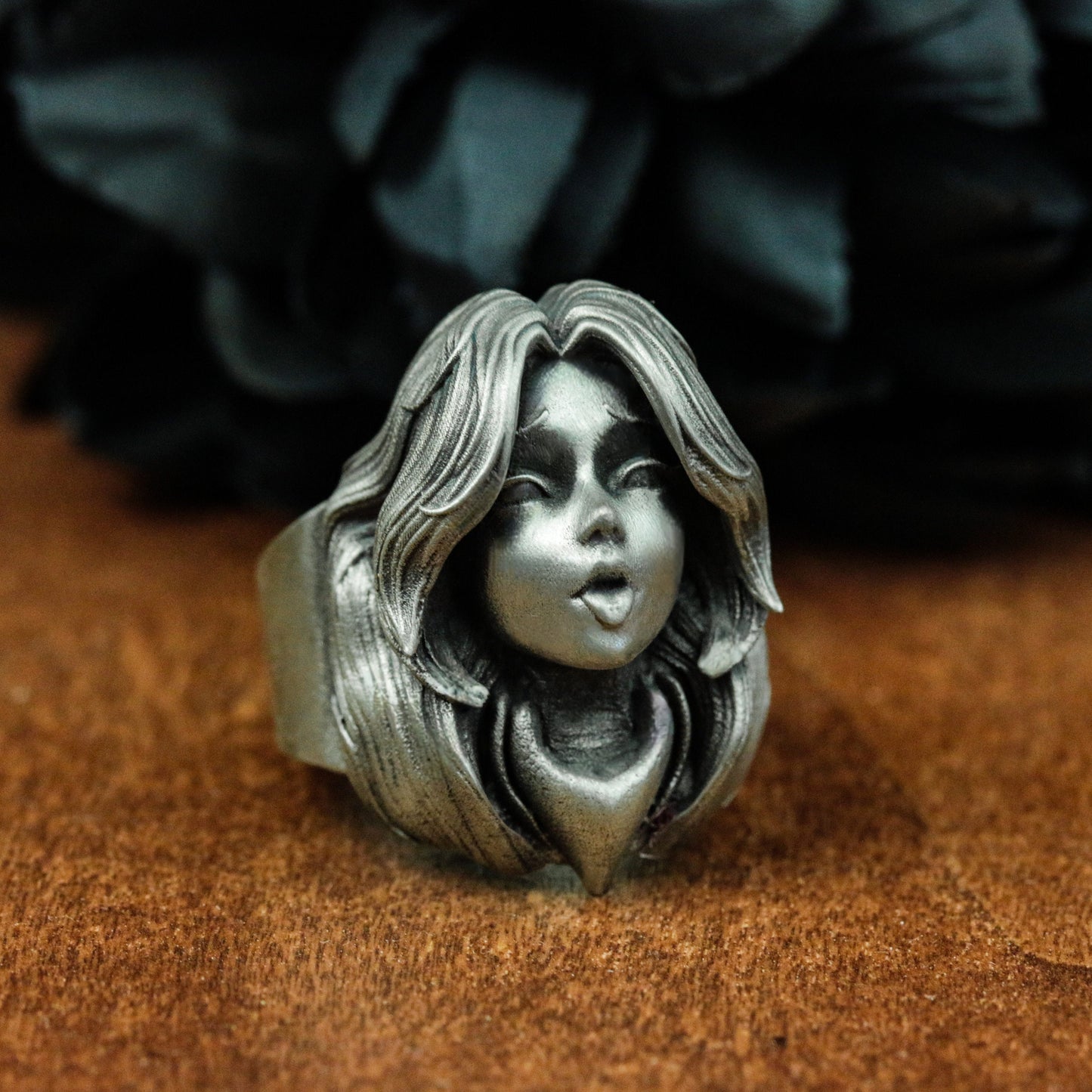 Blowing Woman Ring ¨C 925 Silver Handmade