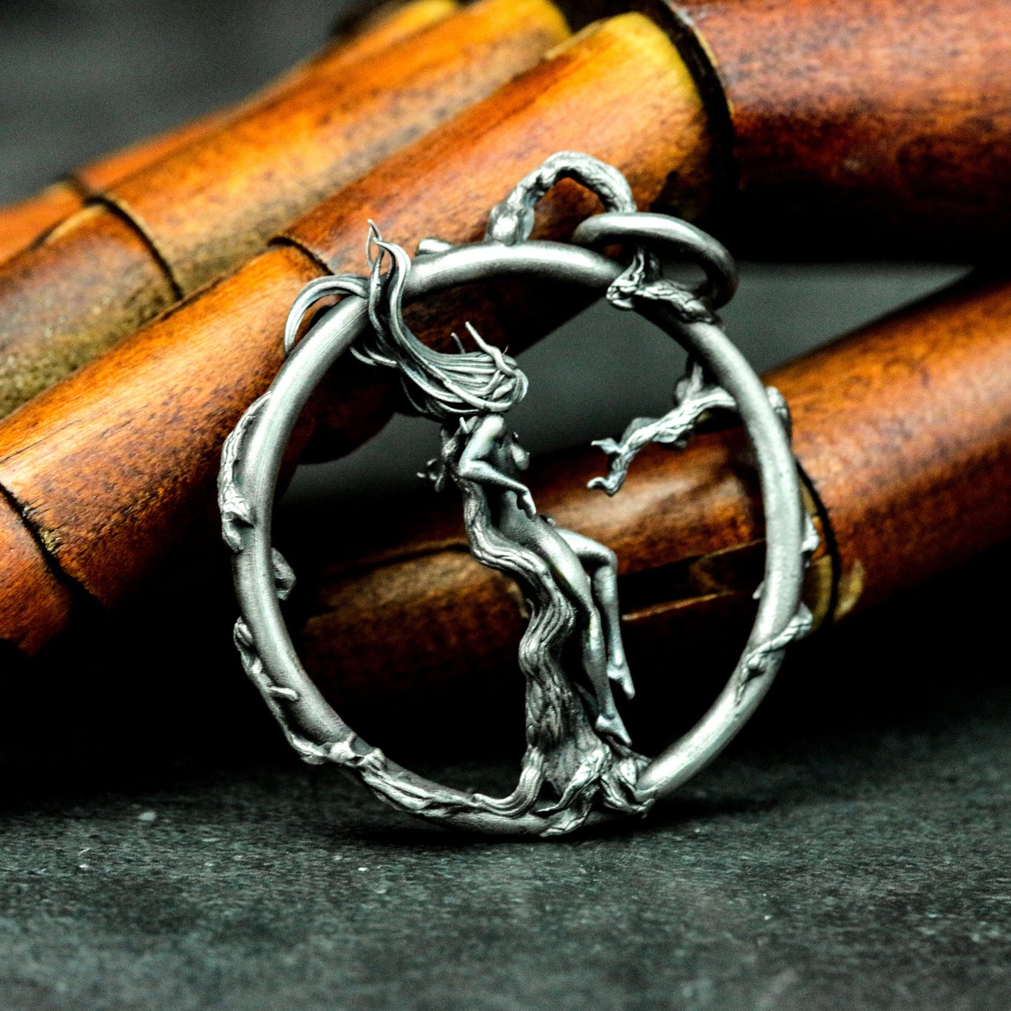 Bound Figure Pendant ¨C 925 Silver Handmade