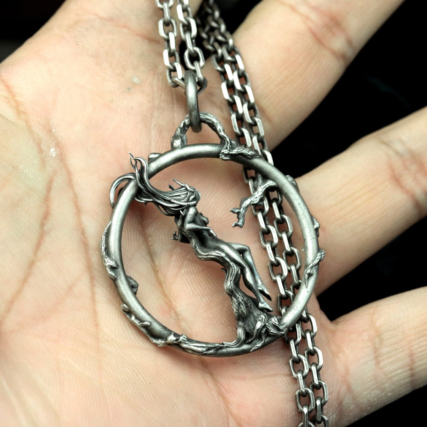 Bound Figure Pendant ¨C 925 Silver Handmade