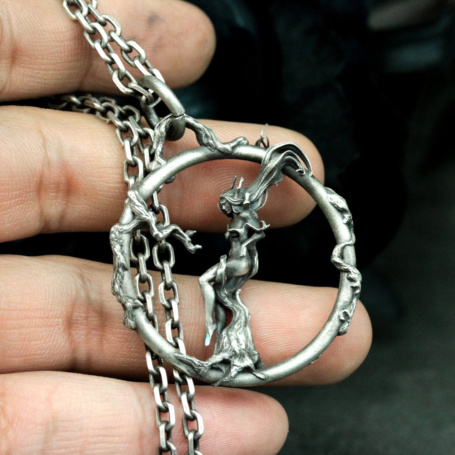 Bound Figure Pendant ¨C 925 Silver Handmade