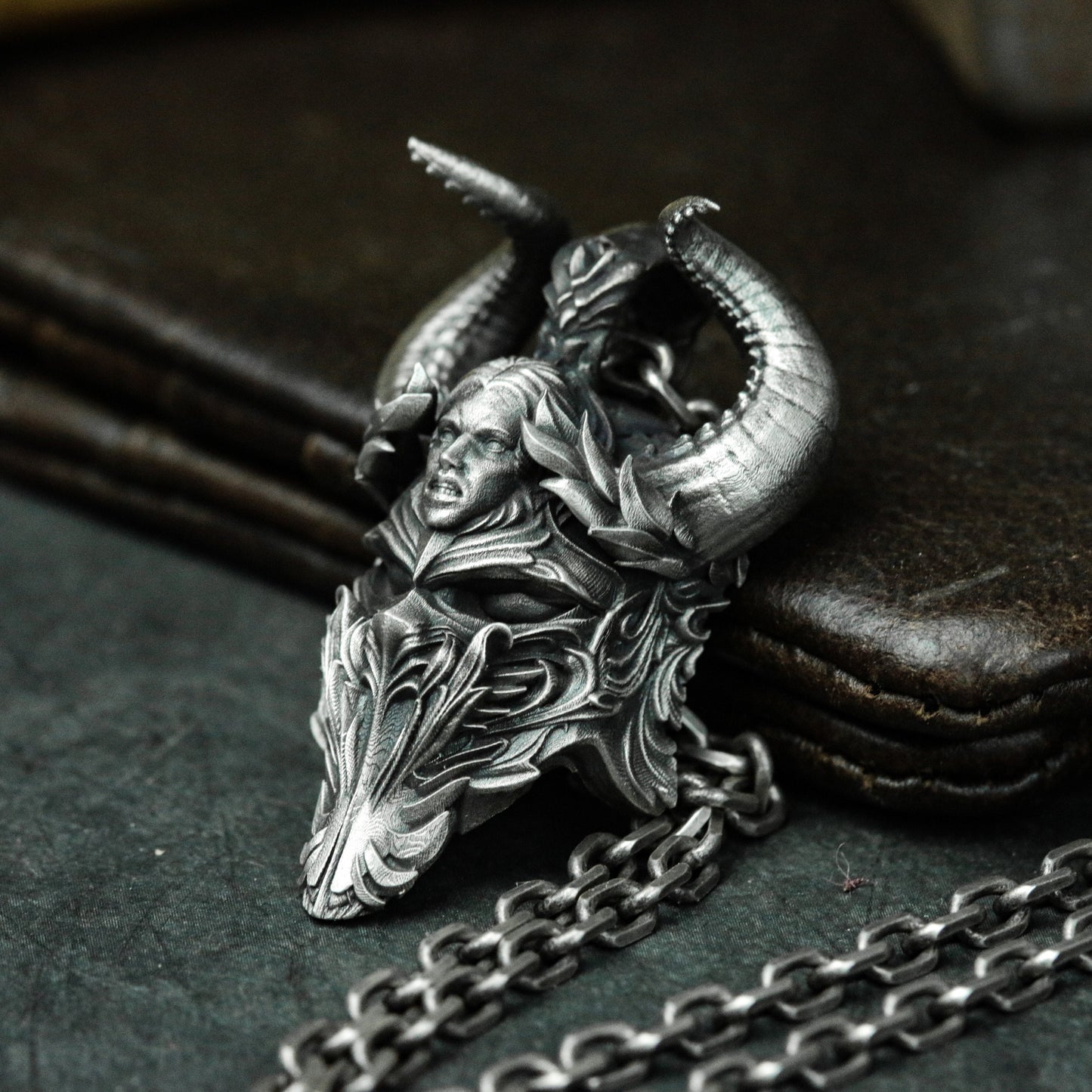 Horned Elder Pendant ¨C 925 Silver Handmade