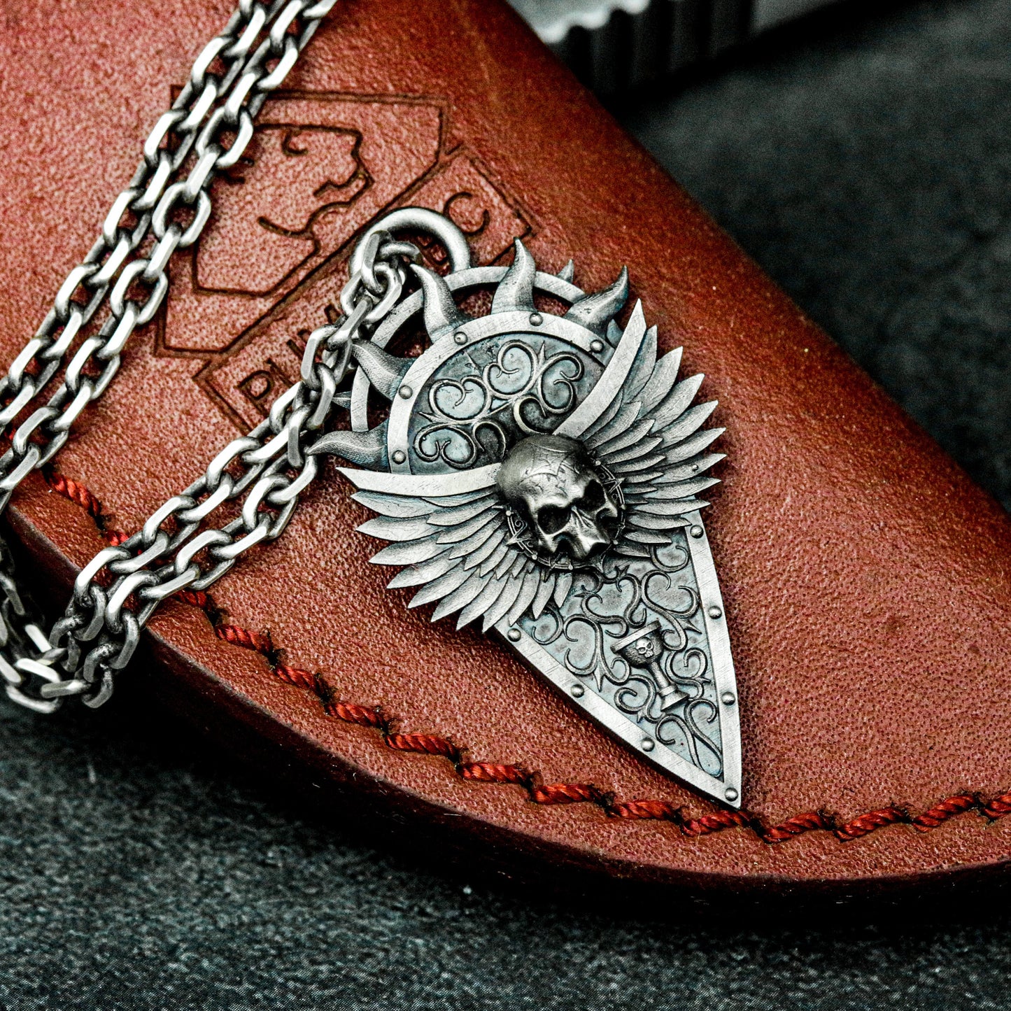 British Mourning Pendant - 925 Silver Handmade