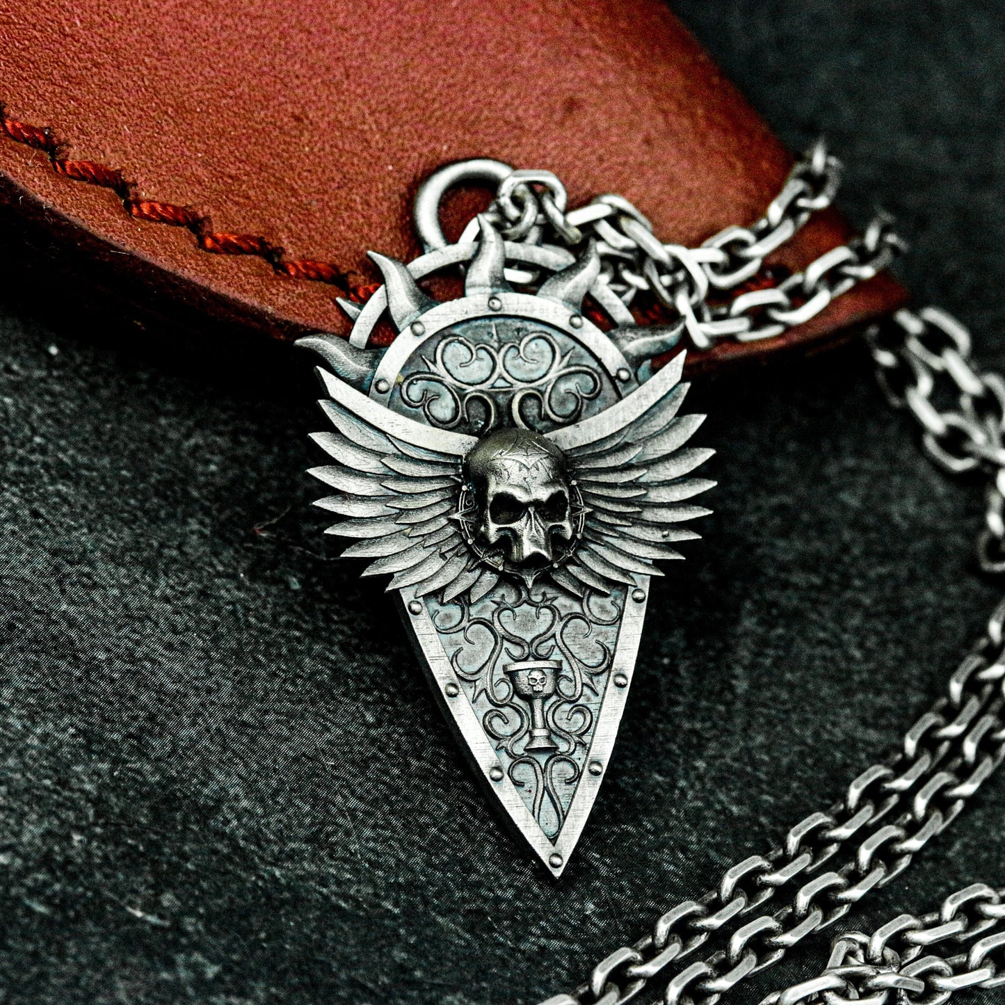 British Mourning Pendant - 925 Silver Handmade