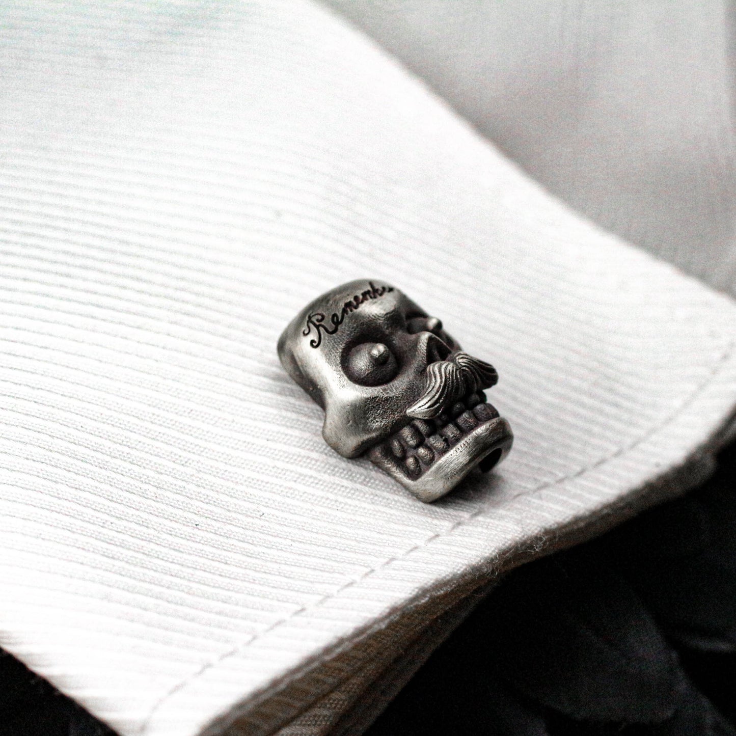 Gothic Baroque Skull Cufflinks - Vintage Design 925 Silver Handmade