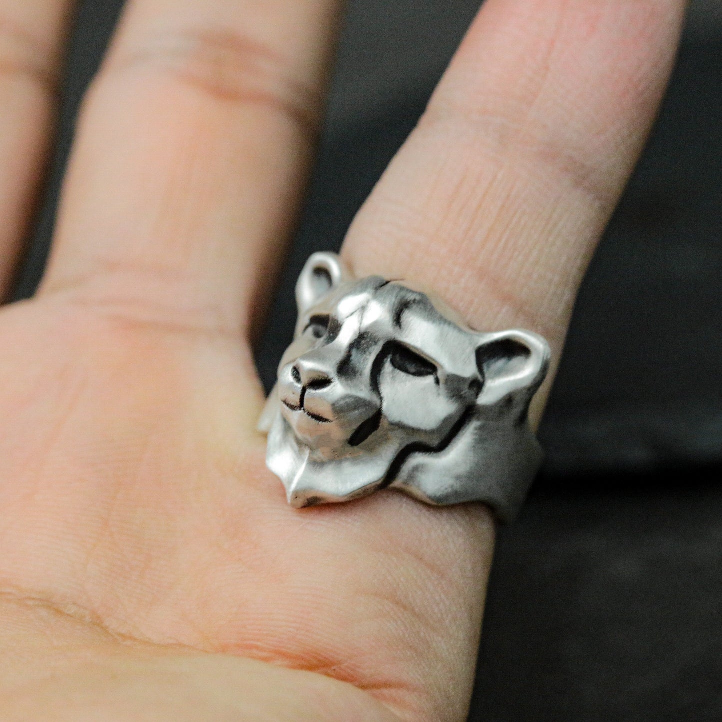 Leopard Minimalist Ring ¨C 925 Silver Handmade