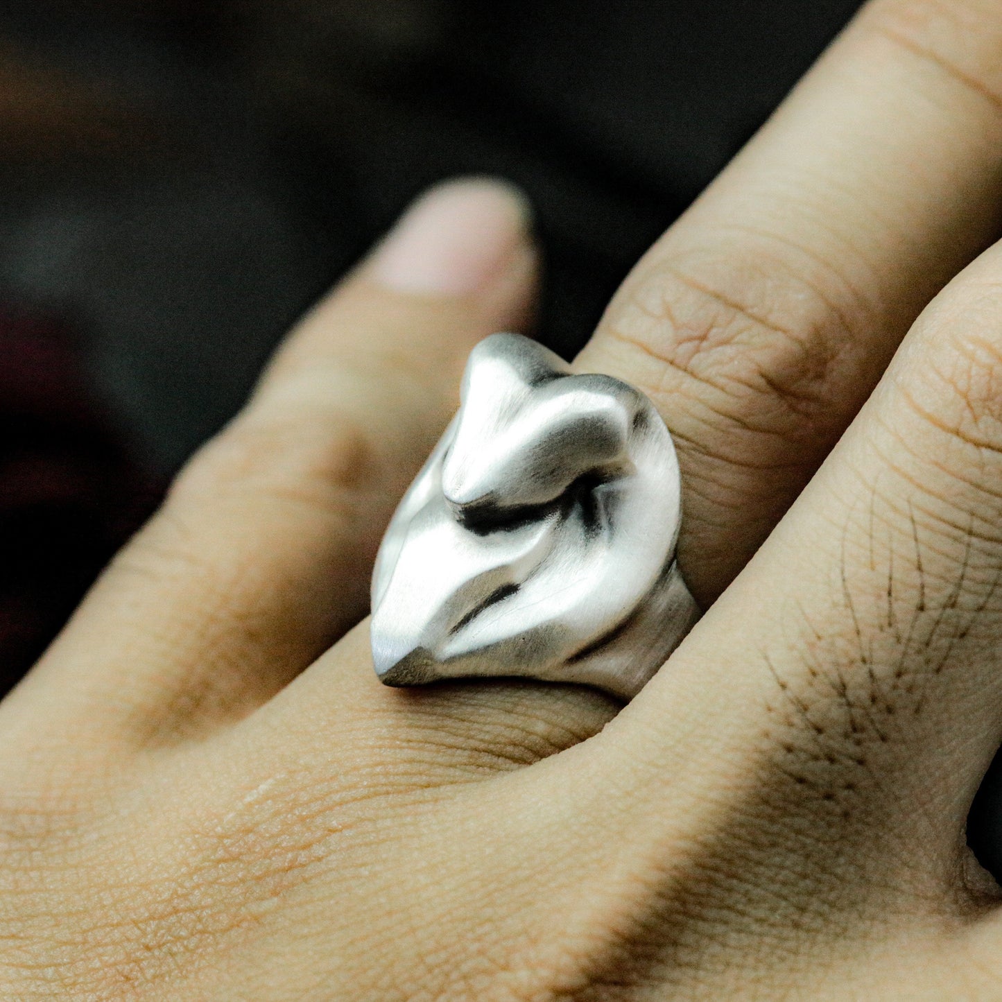 Owl Minimalist Ring ¨C 925 Silver Handmade