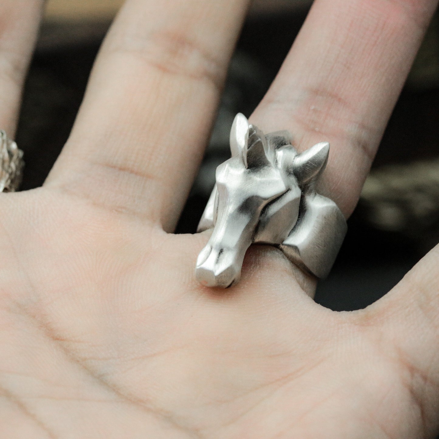 Unicorn Minimalist Ring ¨C 925 Silver Handmade