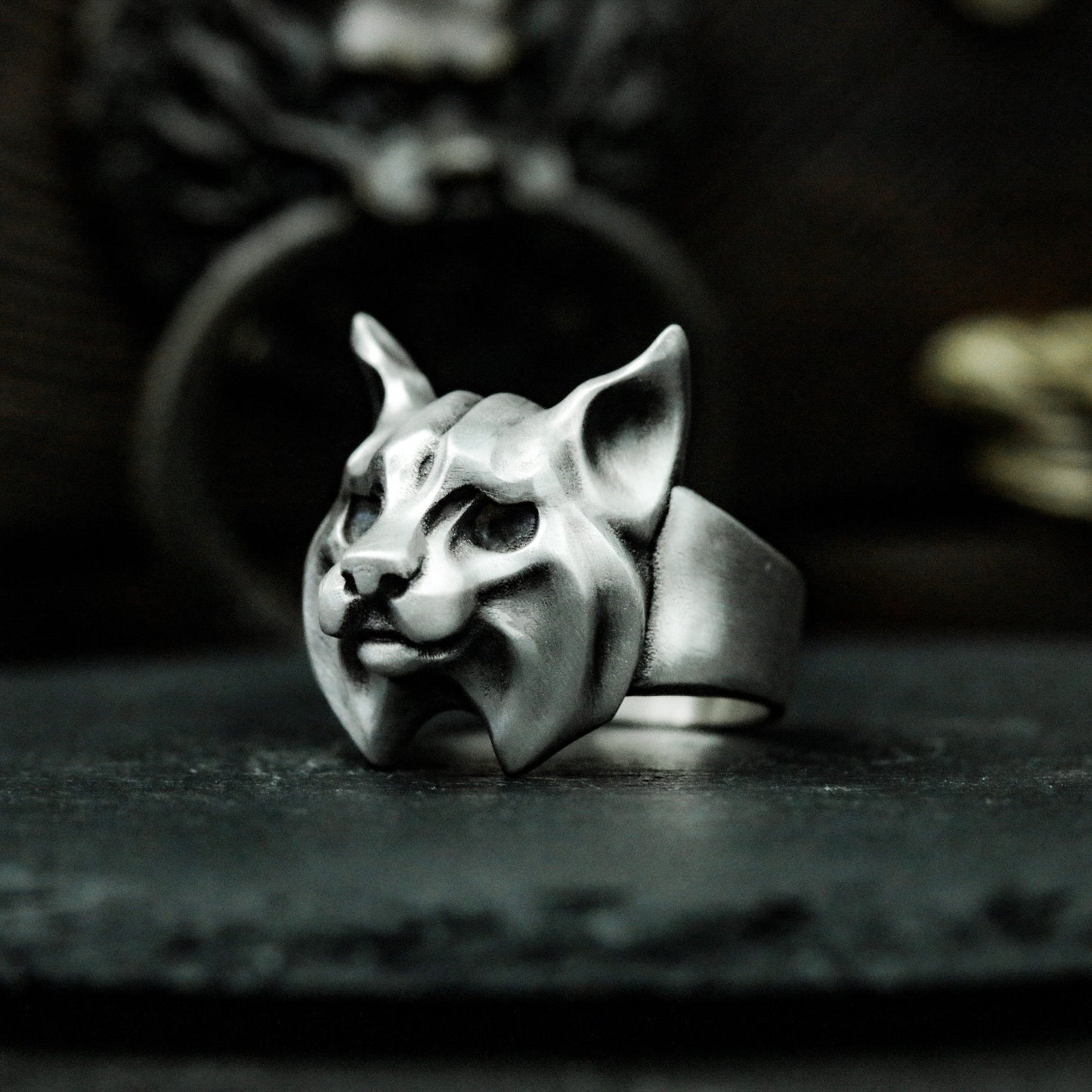 Wolf Minimalist Ring ¨C 925 Silver Handmade
