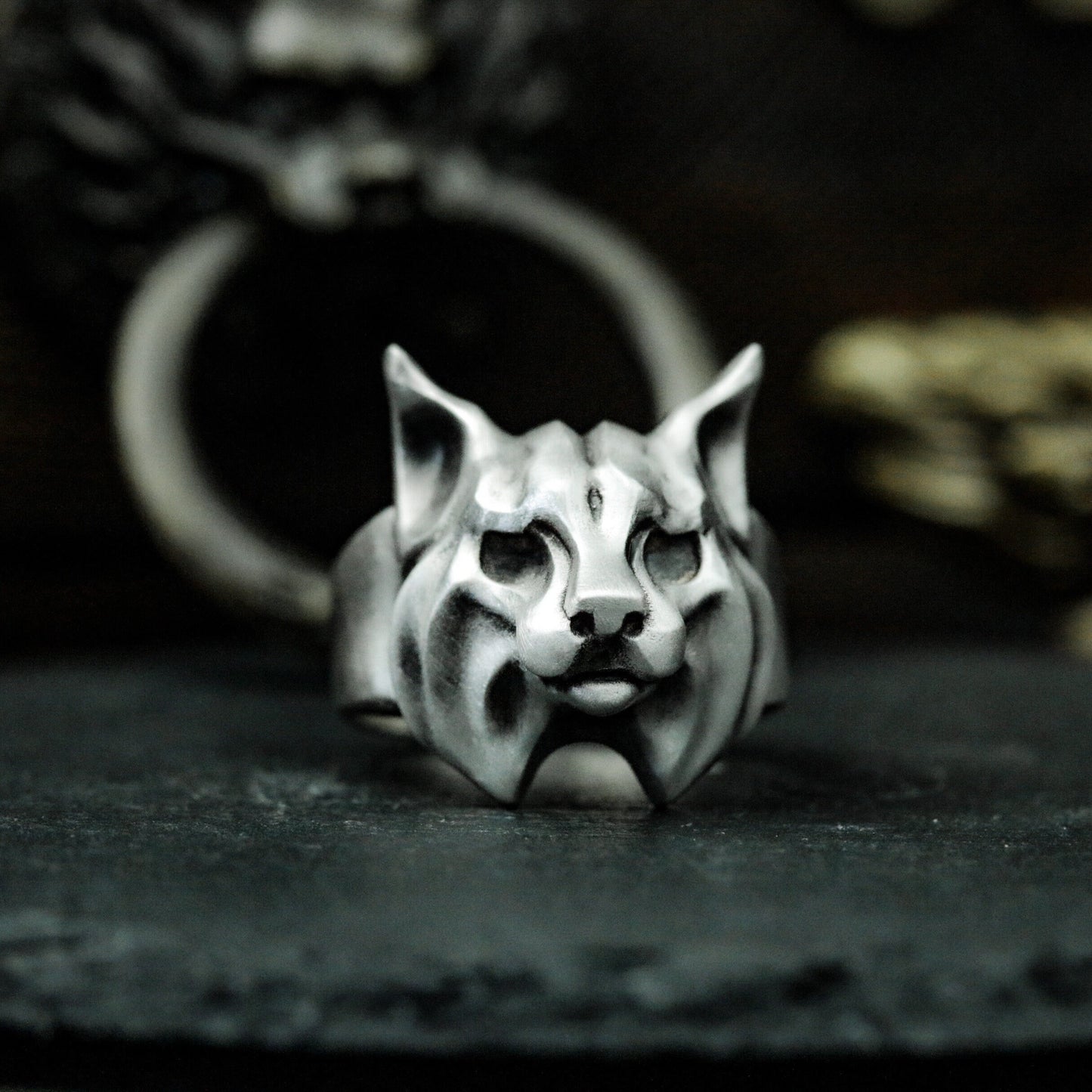 Wolf Minimalist Ring ¨C 925 Silver Handmade