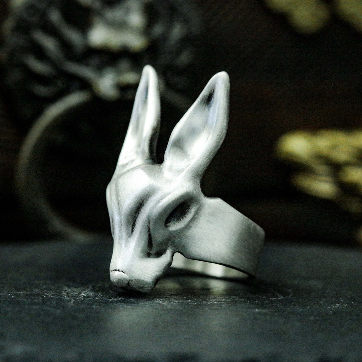 Rabbit Minimalist Ring ¨C 925 Silver Handmade