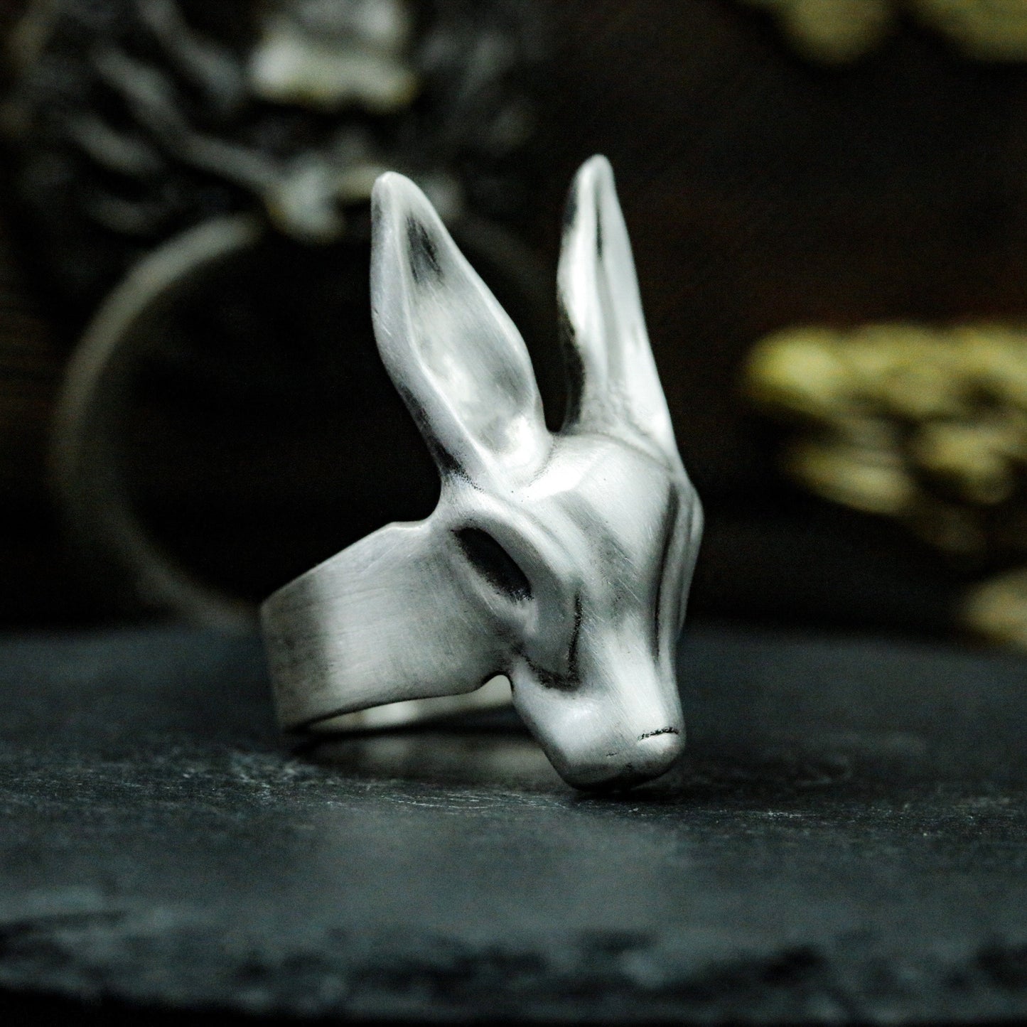 Rabbit Minimalist Ring ¨C 925 Silver Handmade