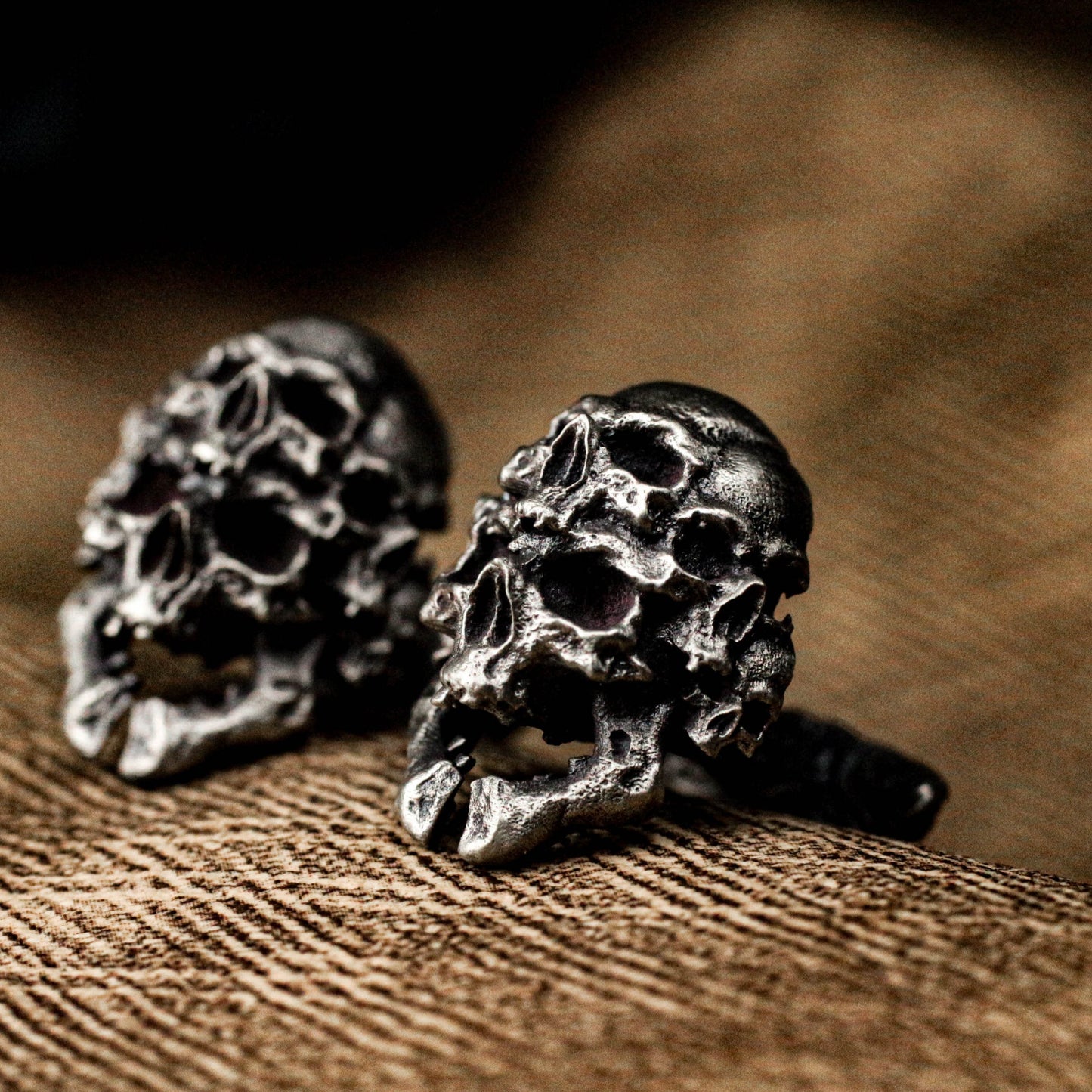 Multiple Skull Cufflinks - 925 Silver Handmade