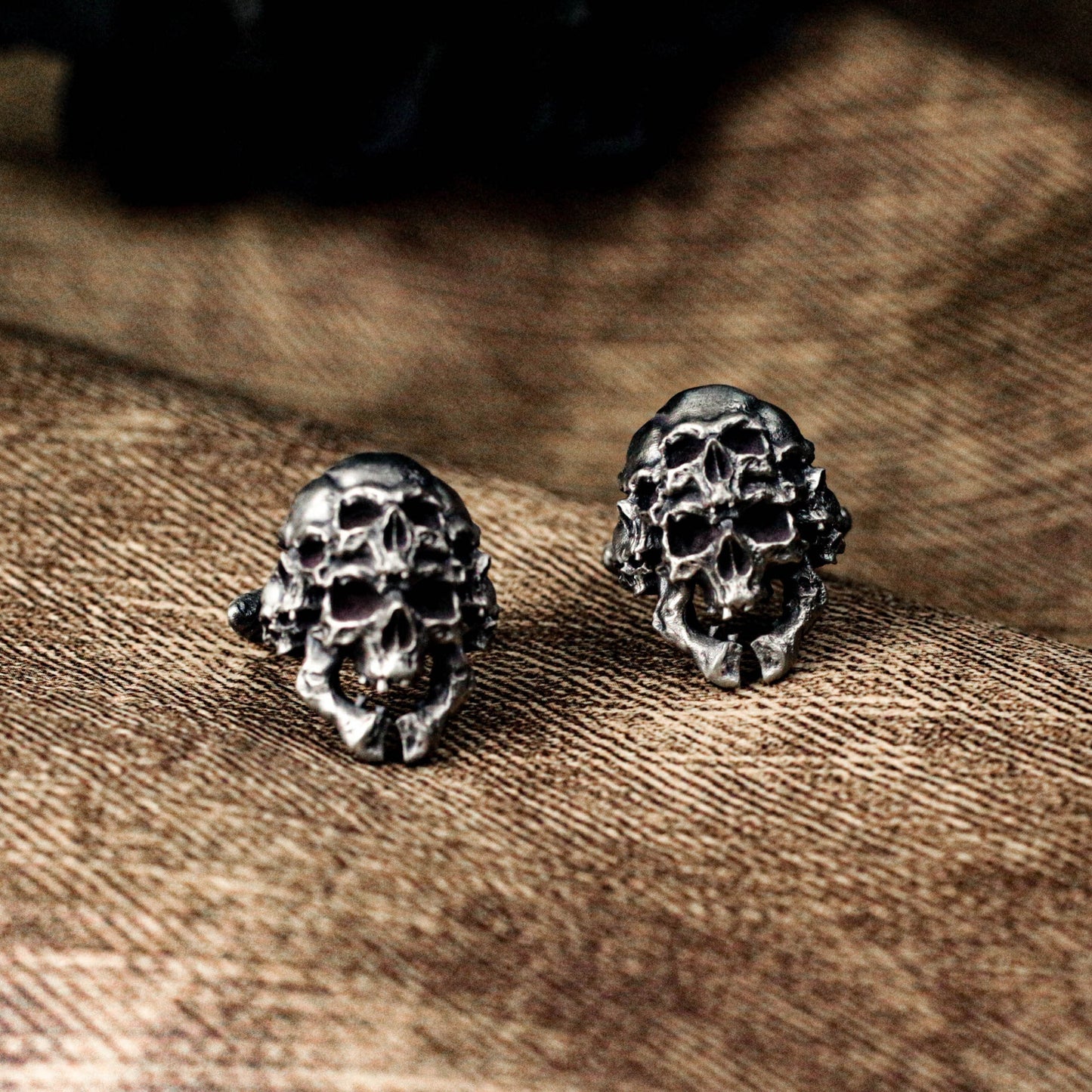 Multiple Skull Cufflinks - 925 Silver Handmade
