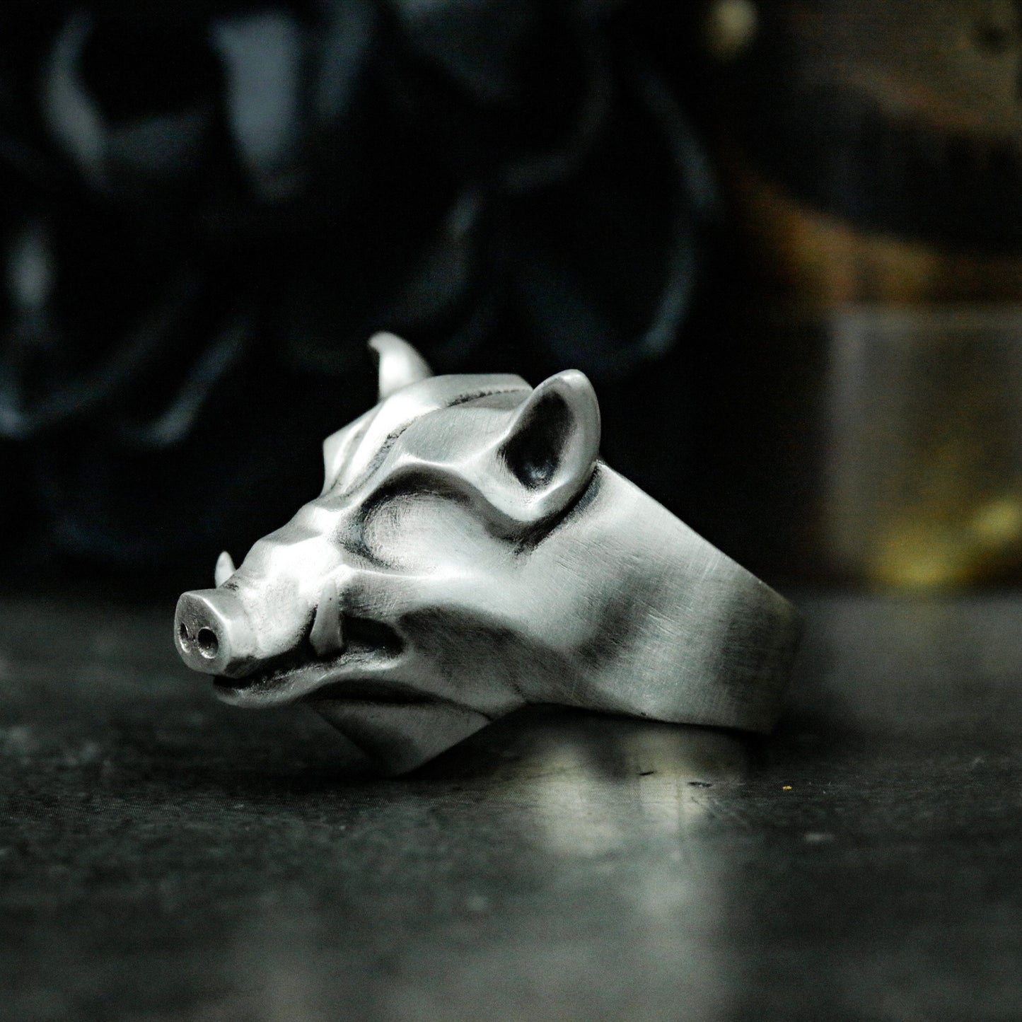Boar Minimalist Ring ¨C 925 Silver Handmade