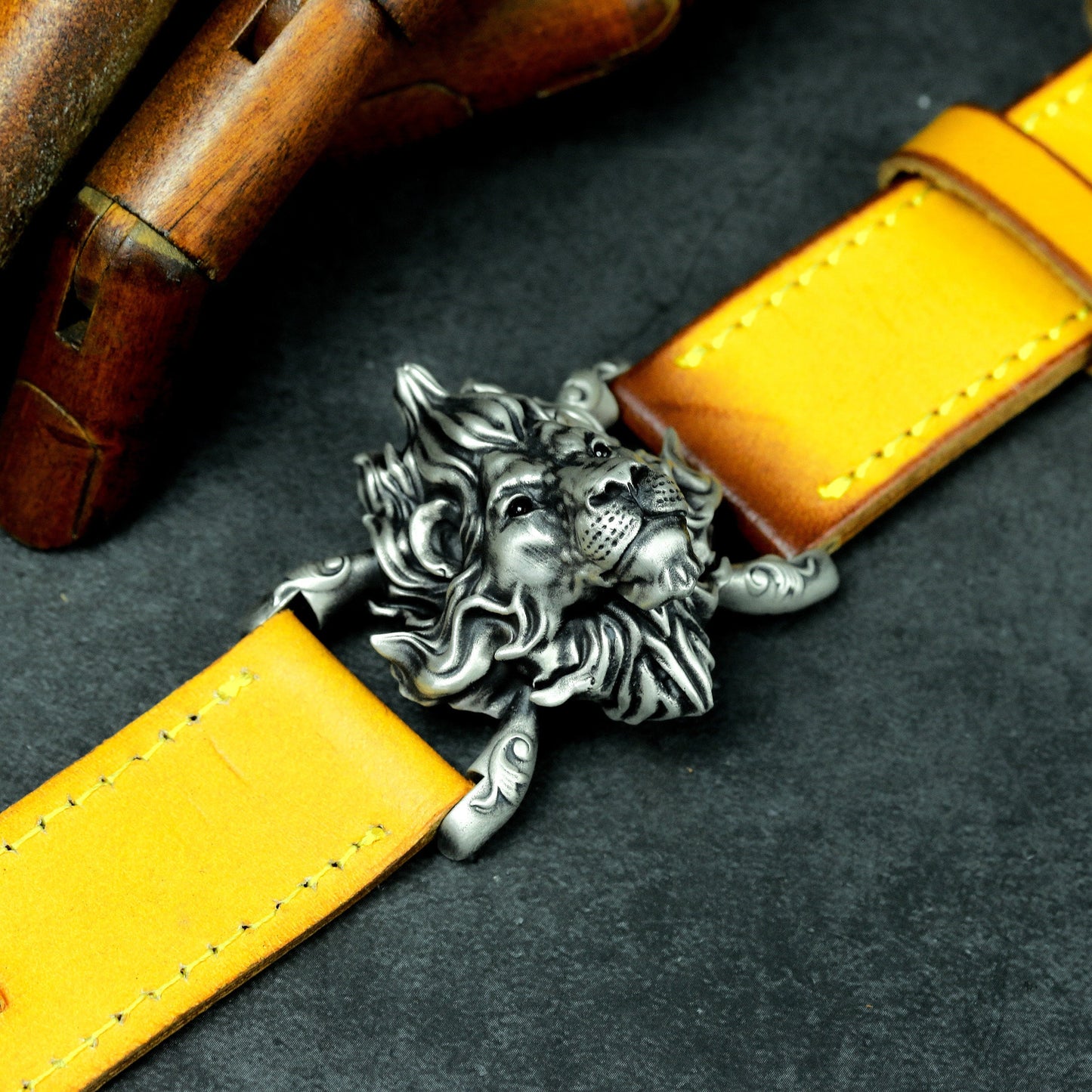 Lion Head Bracelet ¨C Handmade 925 Silver King of Jungle Wristband