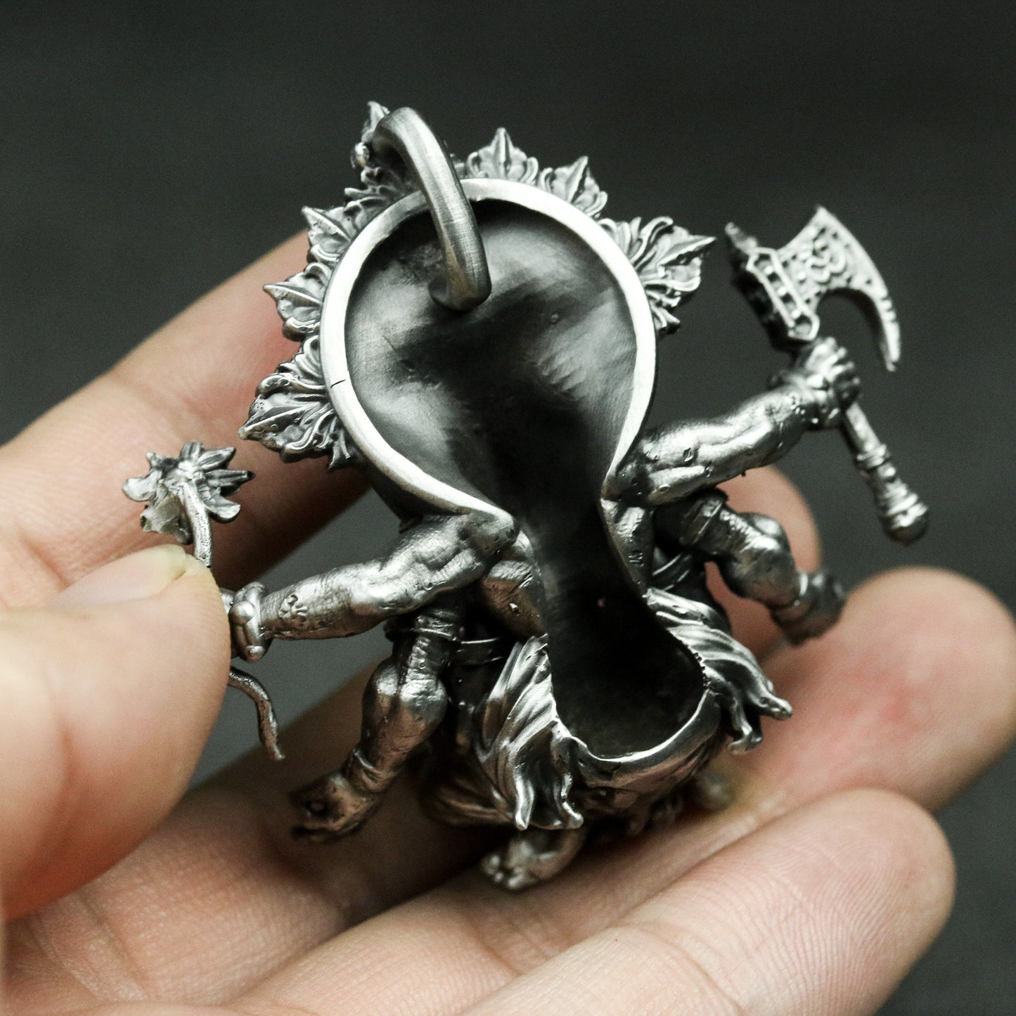 Multi-Armed Deity Pendant ¨C 925 Silver Handmade