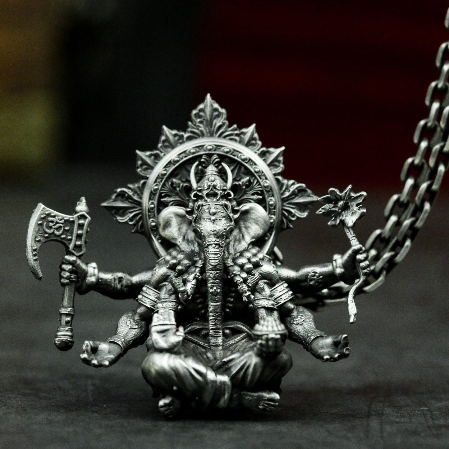 Multi-Armed Deity Pendant ¨C 925 Silver Handmade