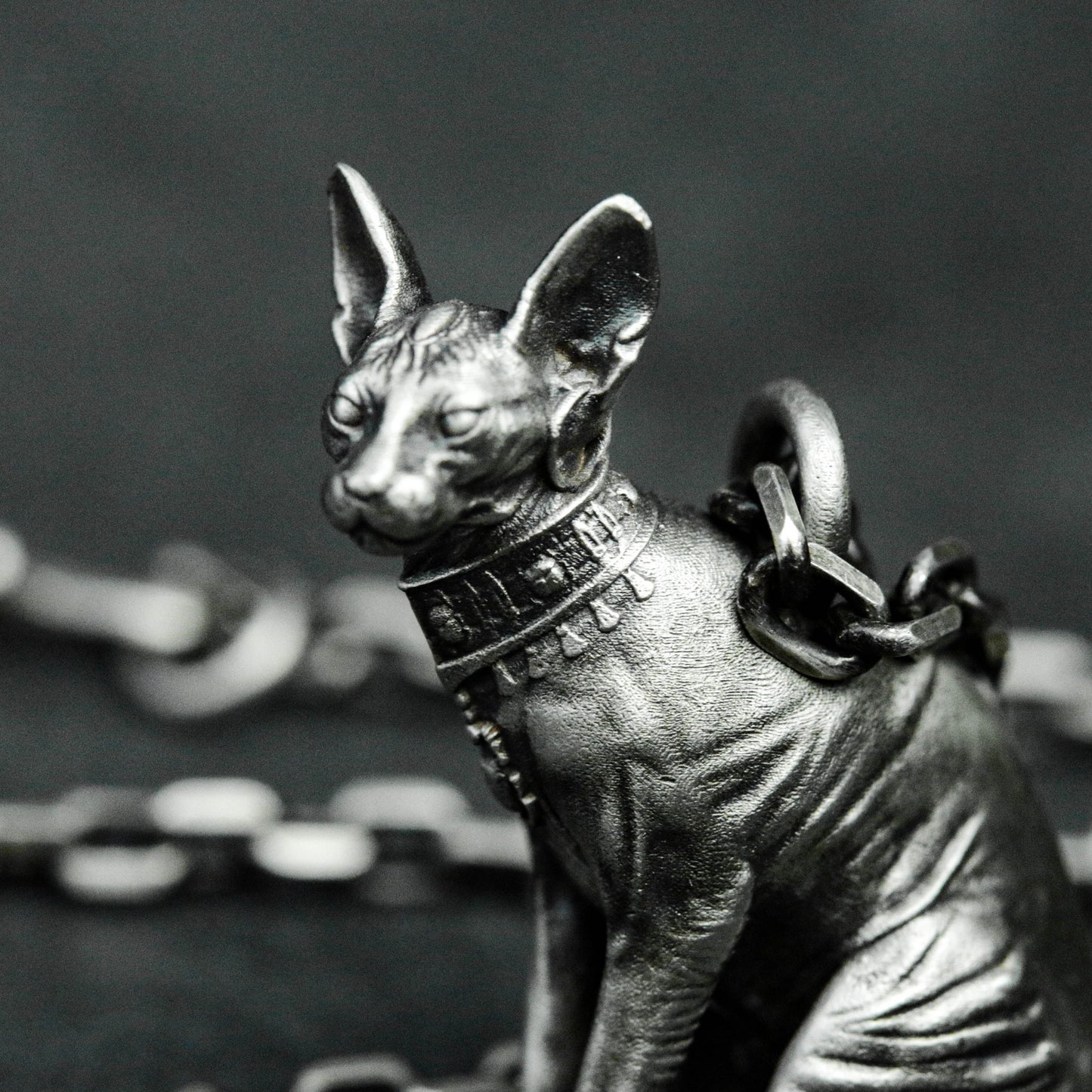 Sphynx Cat Pendant ¨C Handmade 925 Silver Egyptian Guardian Necklace