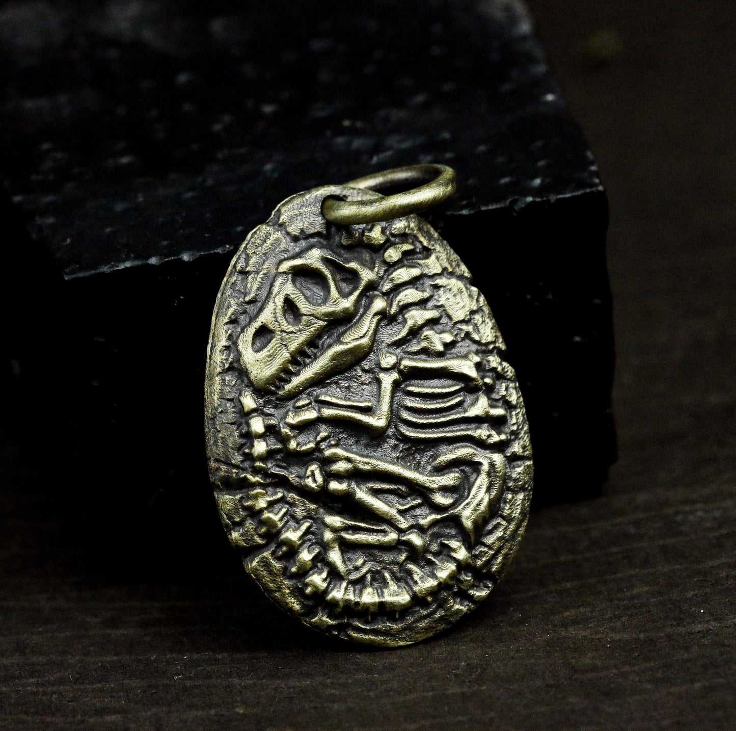Fossil-Style Insect Shell Pendant (Raised) ¨C 925 Sterling Silver Handmade
