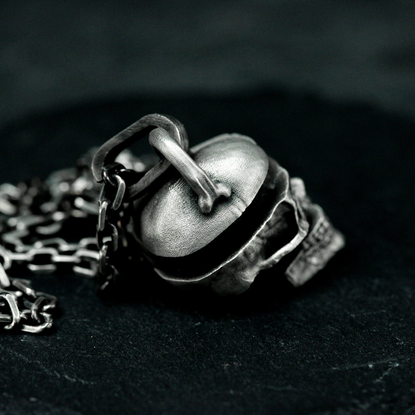 Skull Spiral Pendant ¨C 925 Sterling Silver Handmade