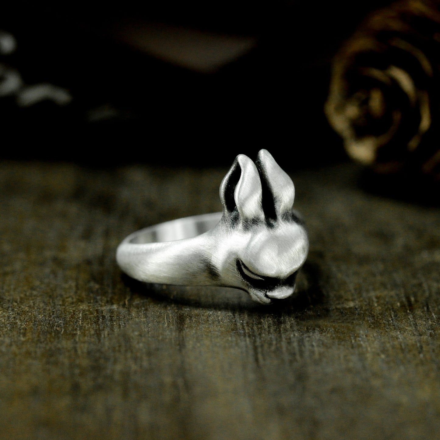 Cat Face Ring ¨C 925 Silver Handmade