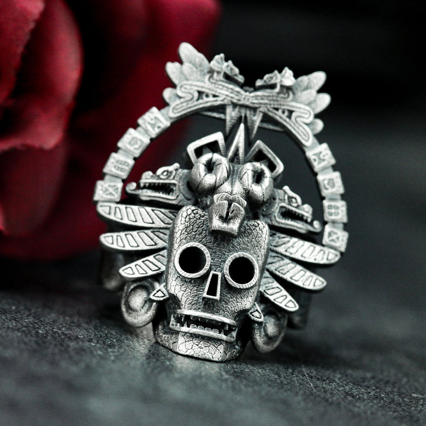 Mayan High Priest Ring ¨C Handmade 925 Silver Tribal Ceremony Band