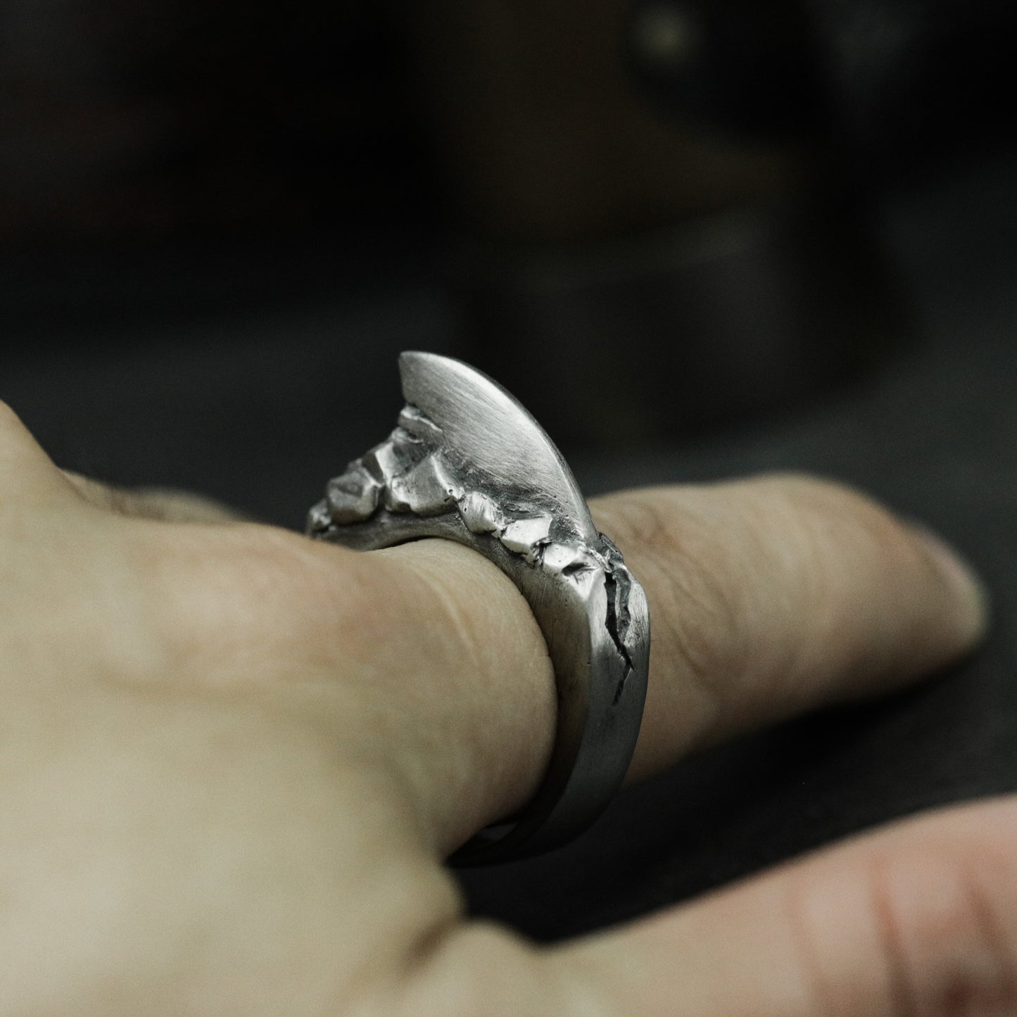 Shark Fin Ring - 925 Silver Handmade