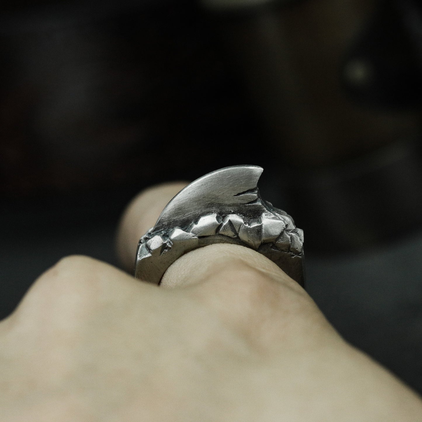 Shark Fin Ring - 925 Silver Handmade