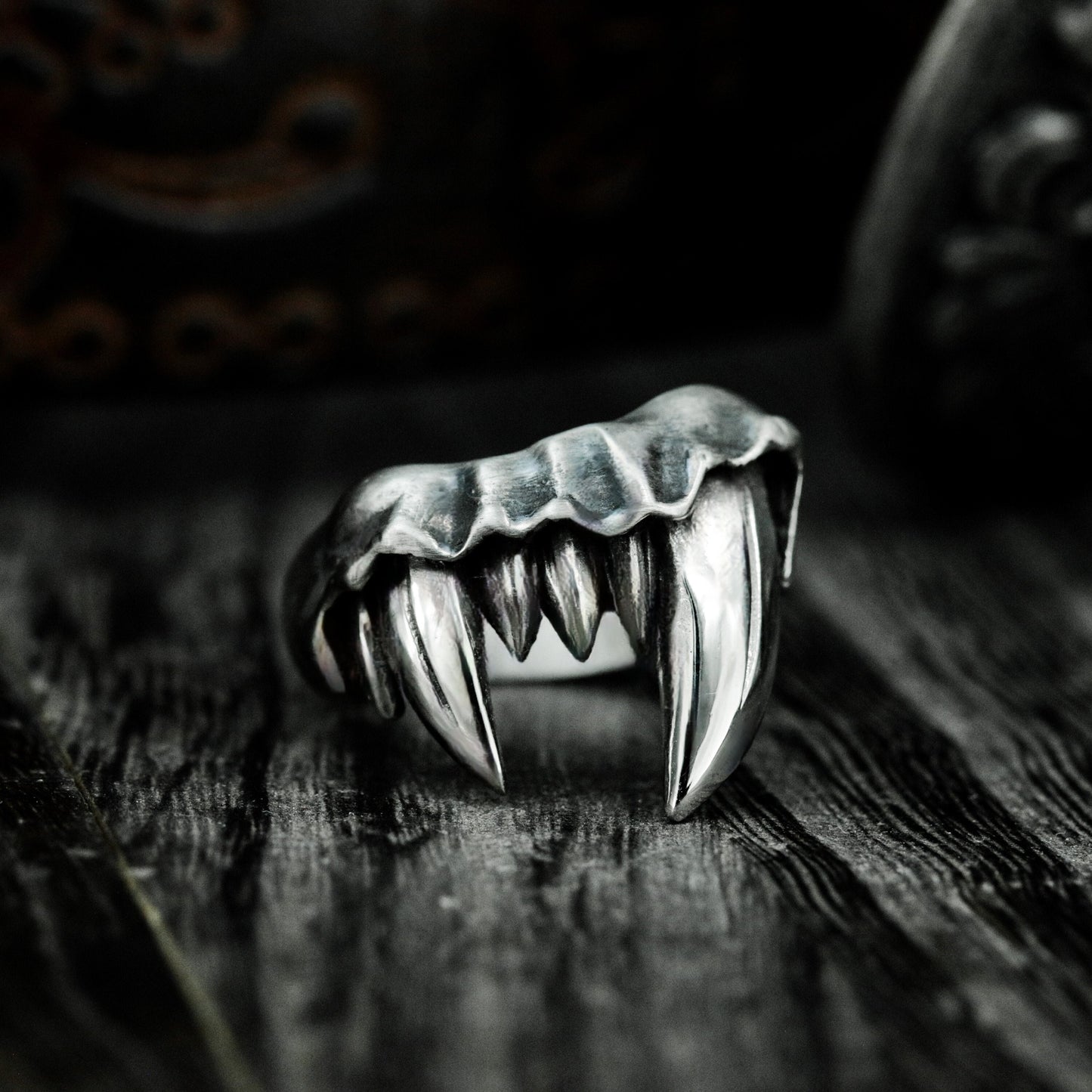 Vampire Fang Ring - 925 Silver Handmade Gothic Horror