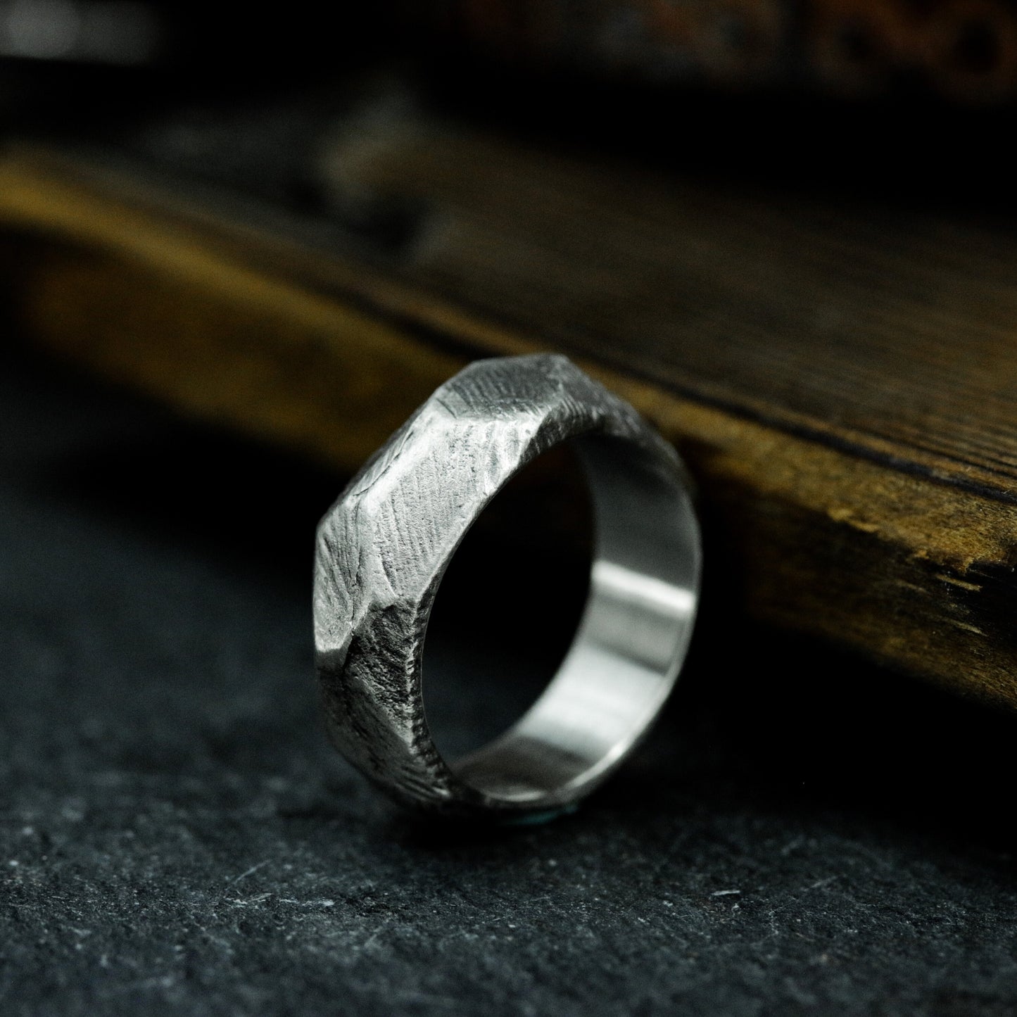 Textured Minimal Band ¨C 925 Silver Handmade