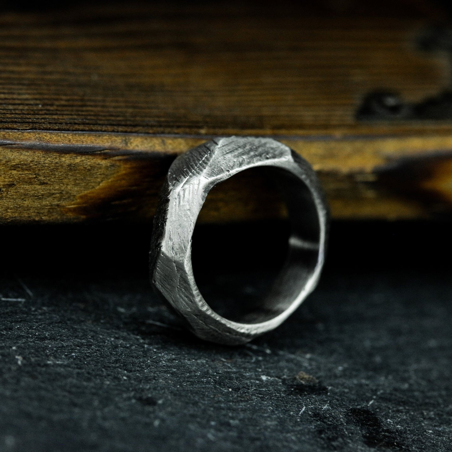 Textured Minimal Band ¨C 925 Silver Handmade