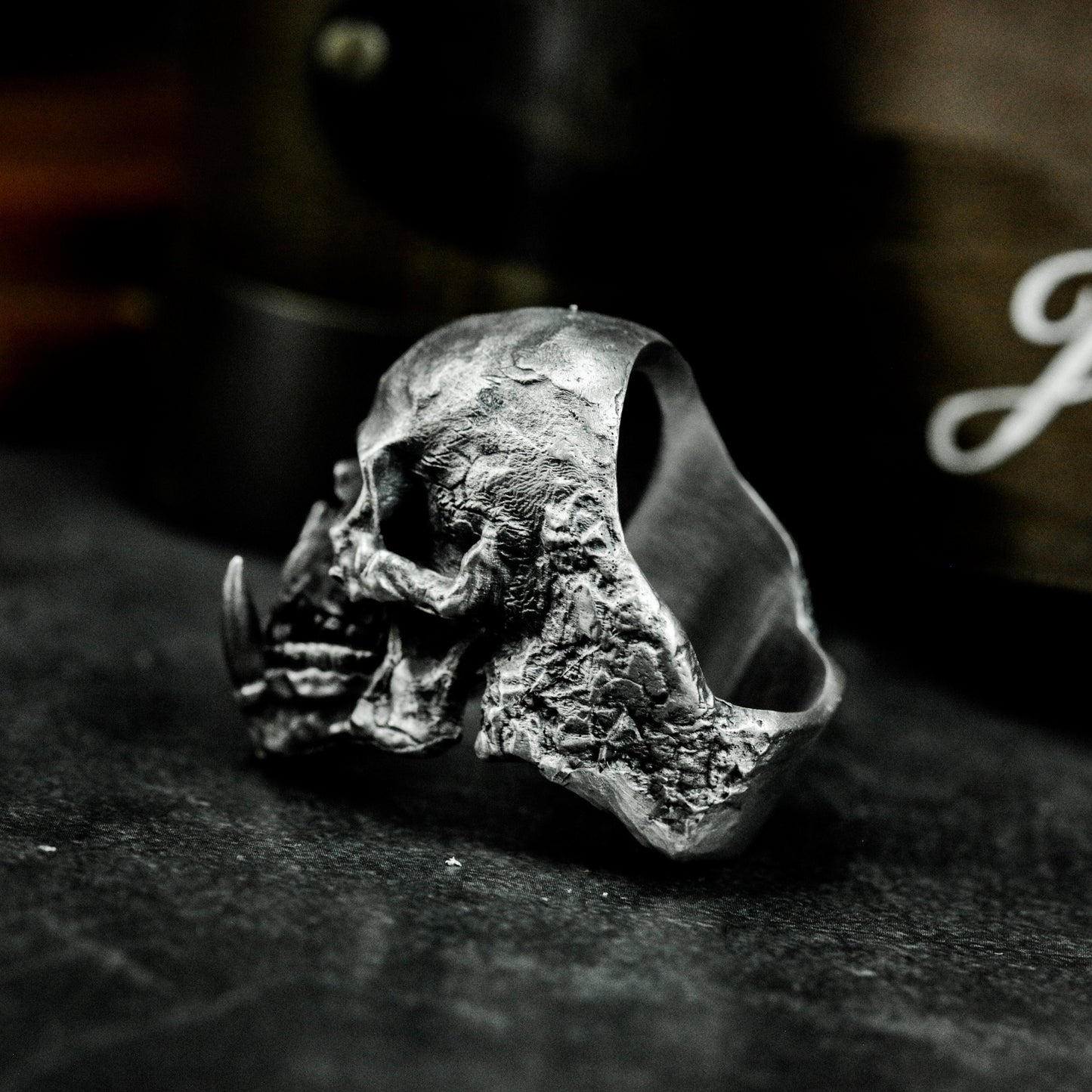 Fangs Skull Ring - 925 Silver Handmade