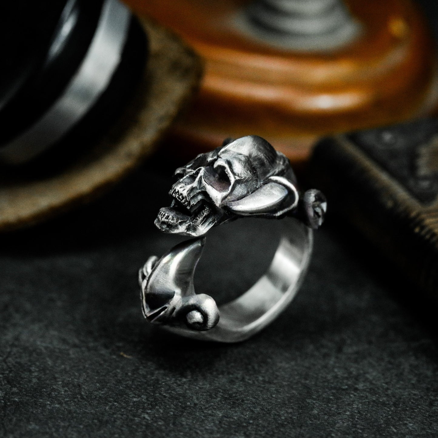 Eagle Claw Skull Ring ¨C 925 Sterling Silver Handmade
