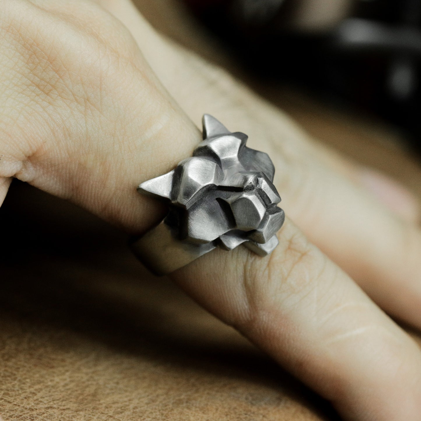 Totem Tiger Ring - 925 Silver Handmade