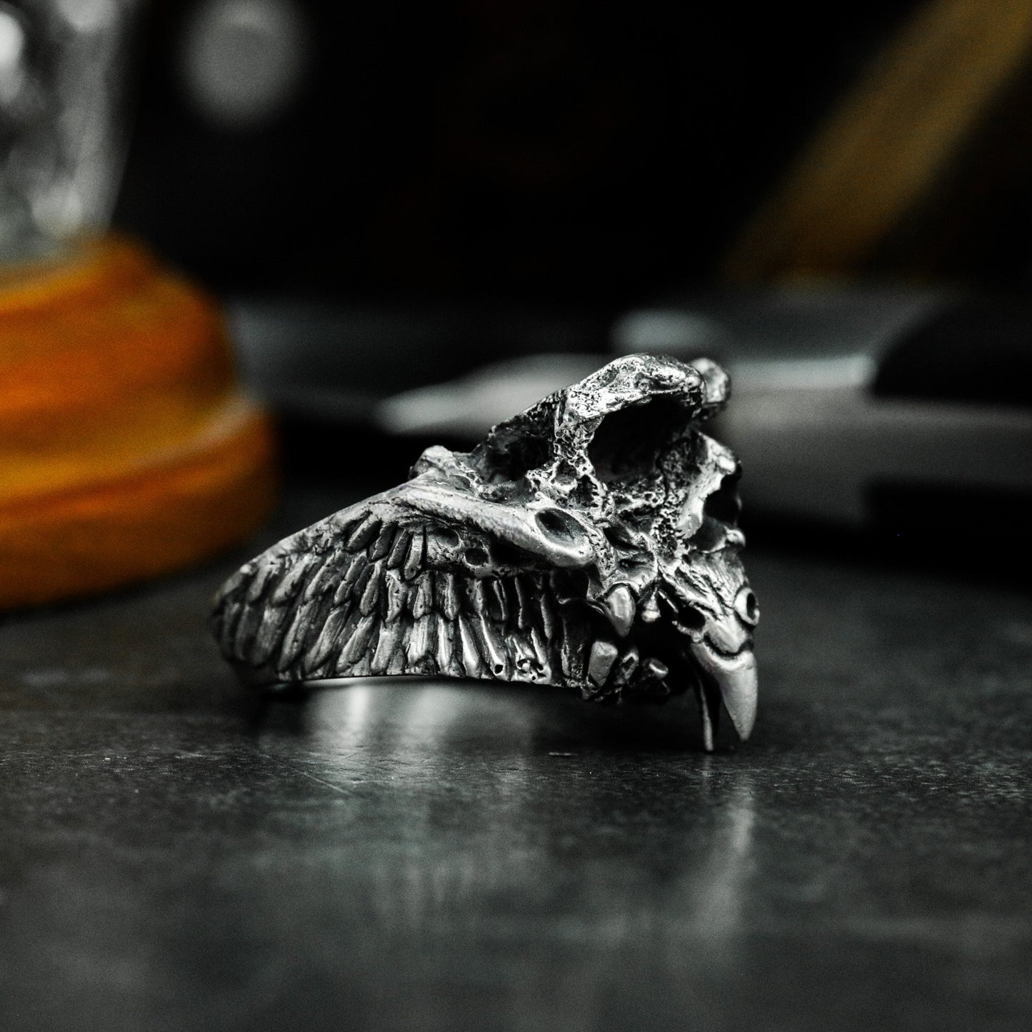 Eagle Skull Ring ¨C 925 Sterling Silver Handmade