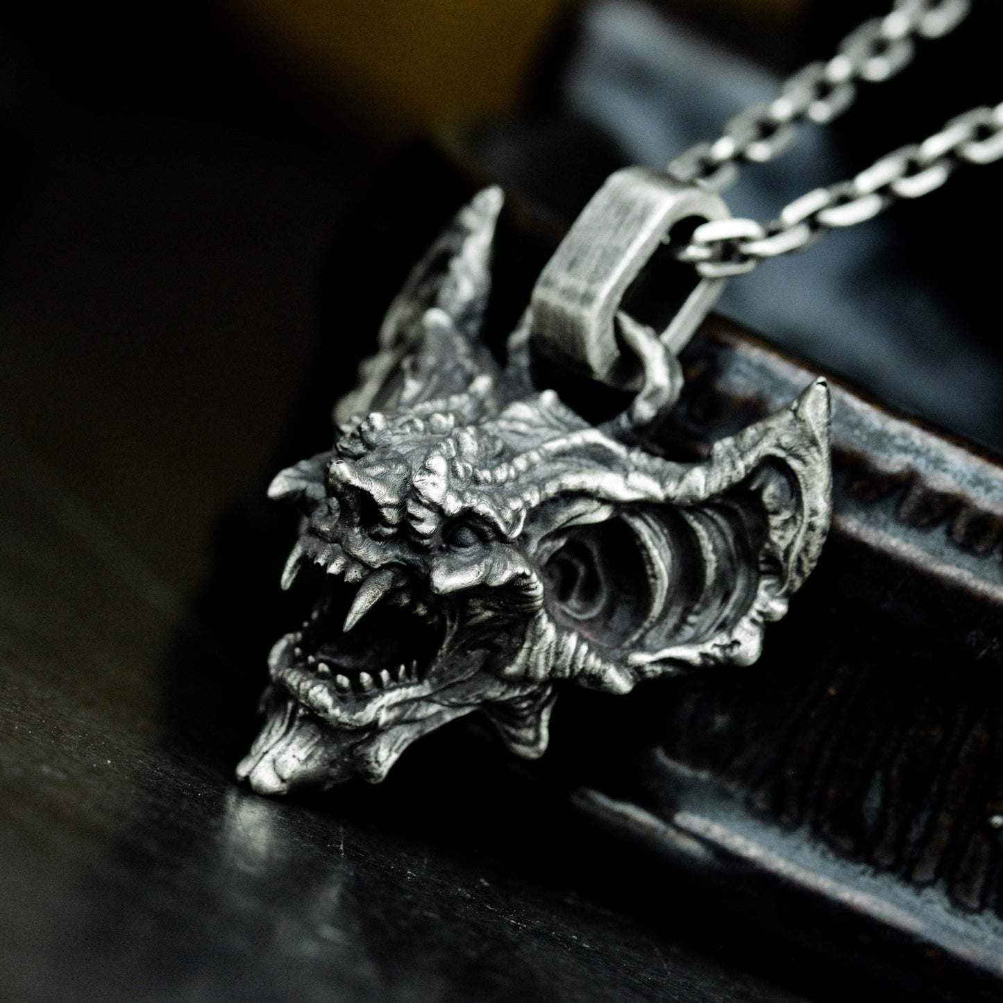 Bat Head Pendant ¨C 925 Silver Handmade