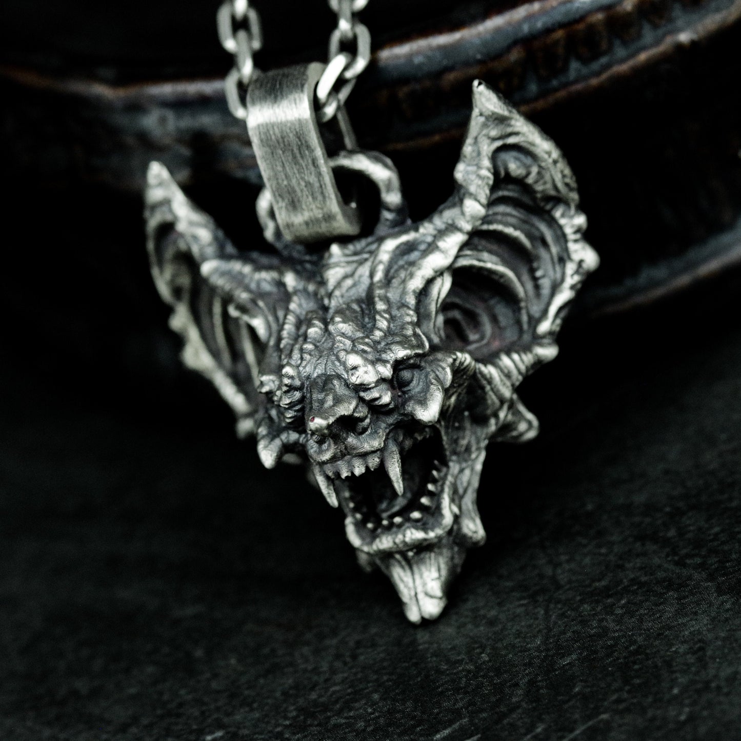 Bat Head Pendant ¨C 925 Silver Handmade