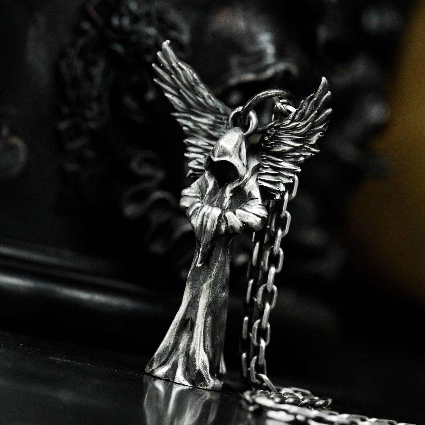 Winged Watcher Pendant ¨C 925 Silver Handmade