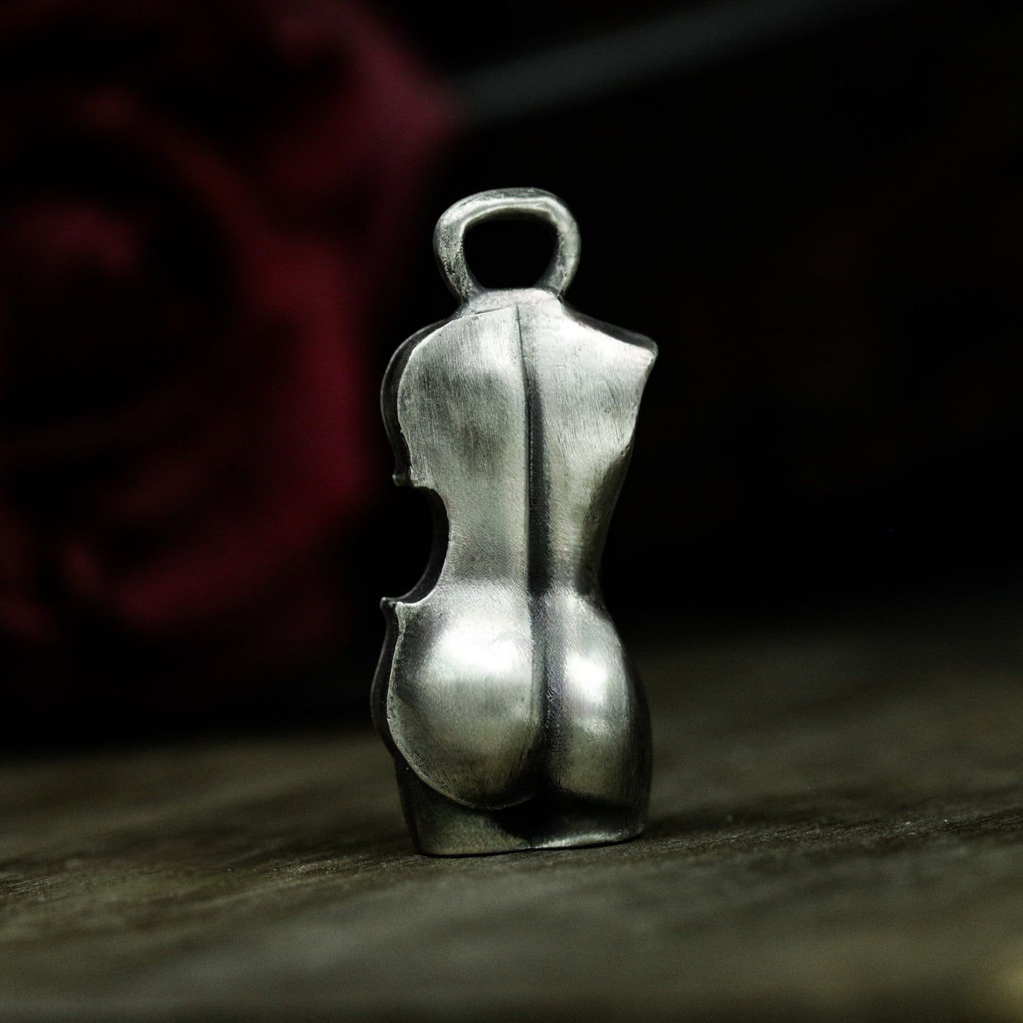 Violin Nude Woman Pendant - 925 Silver Handmade