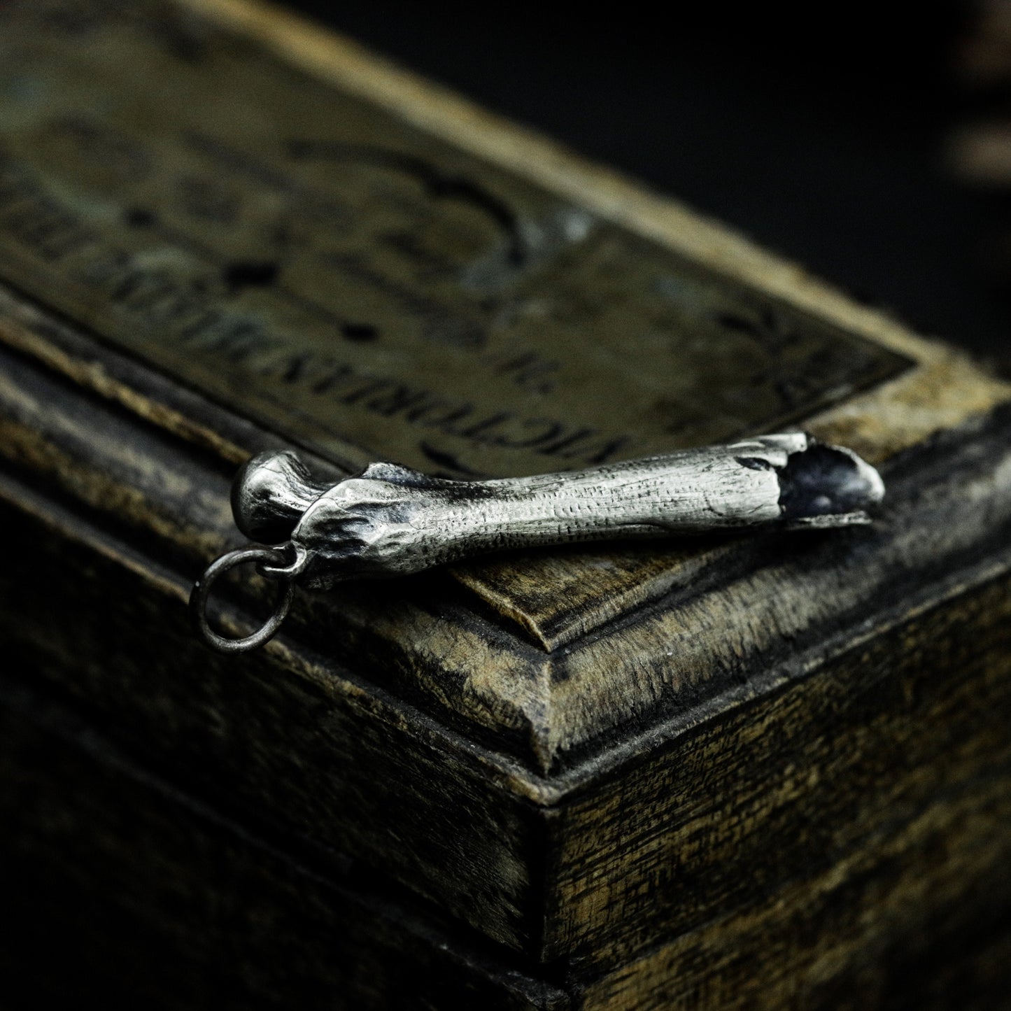 Femur Bone Pendant - 925 Silver Handmade Anatomical Totem