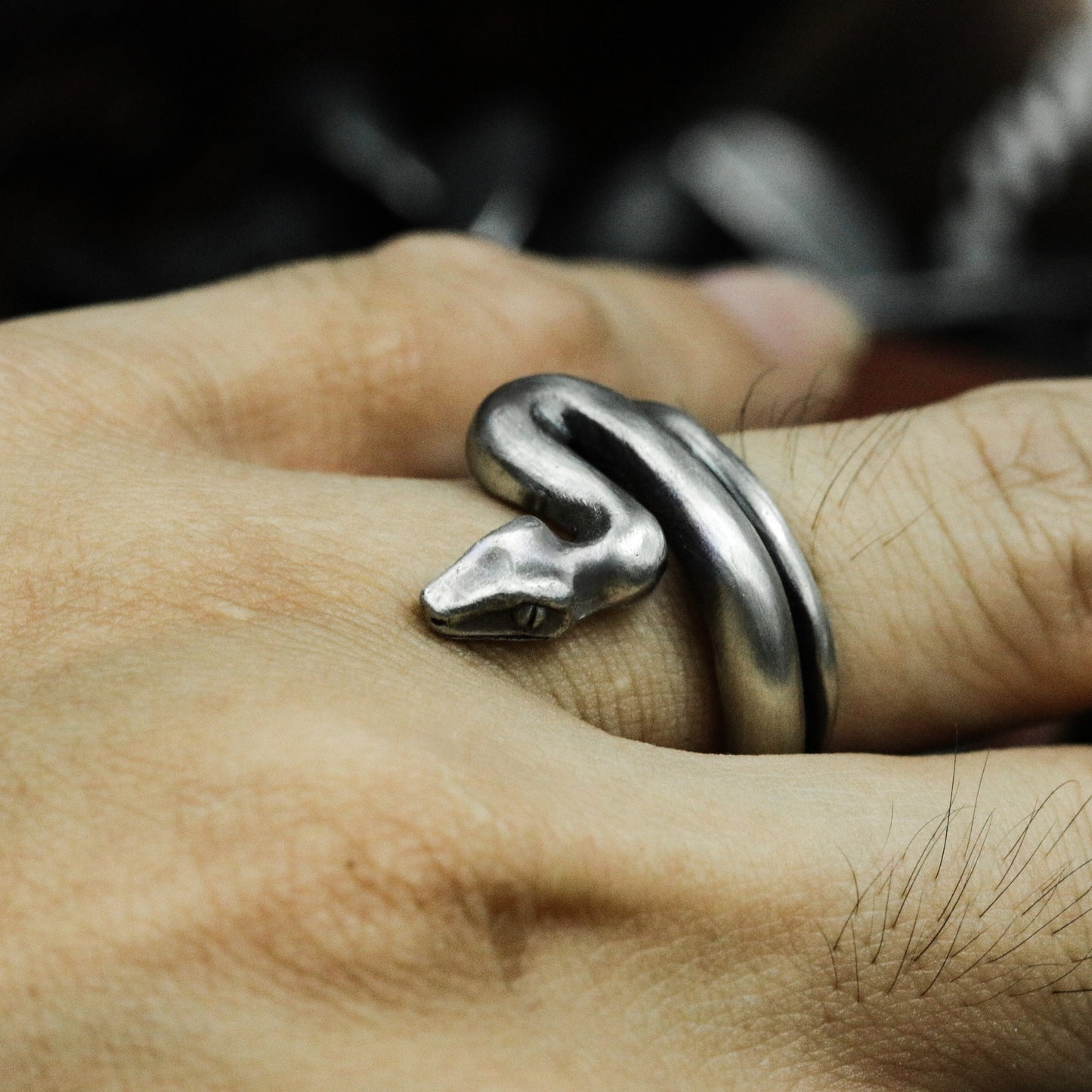 Coiled Viper Ring - 925 Silver Handmade