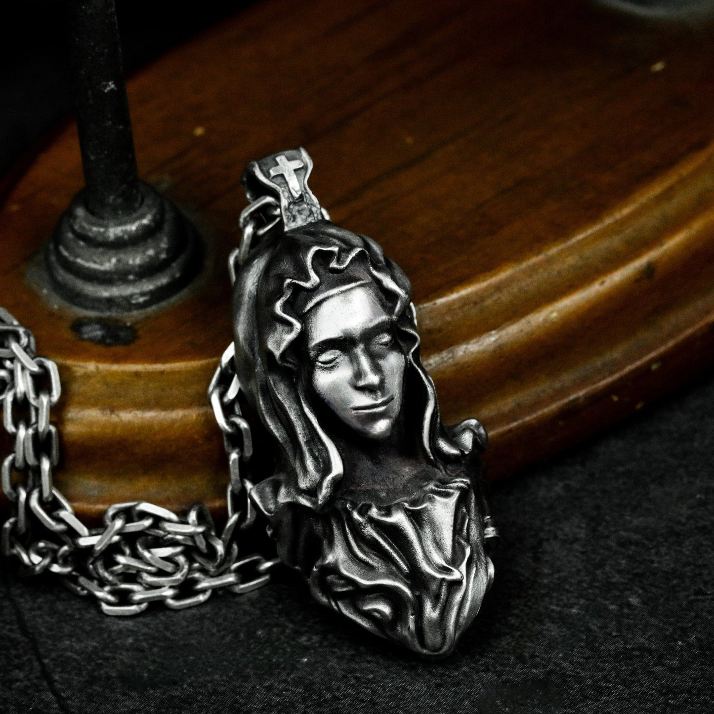 Virgin Mary Pendant - 925 Silver Handmade