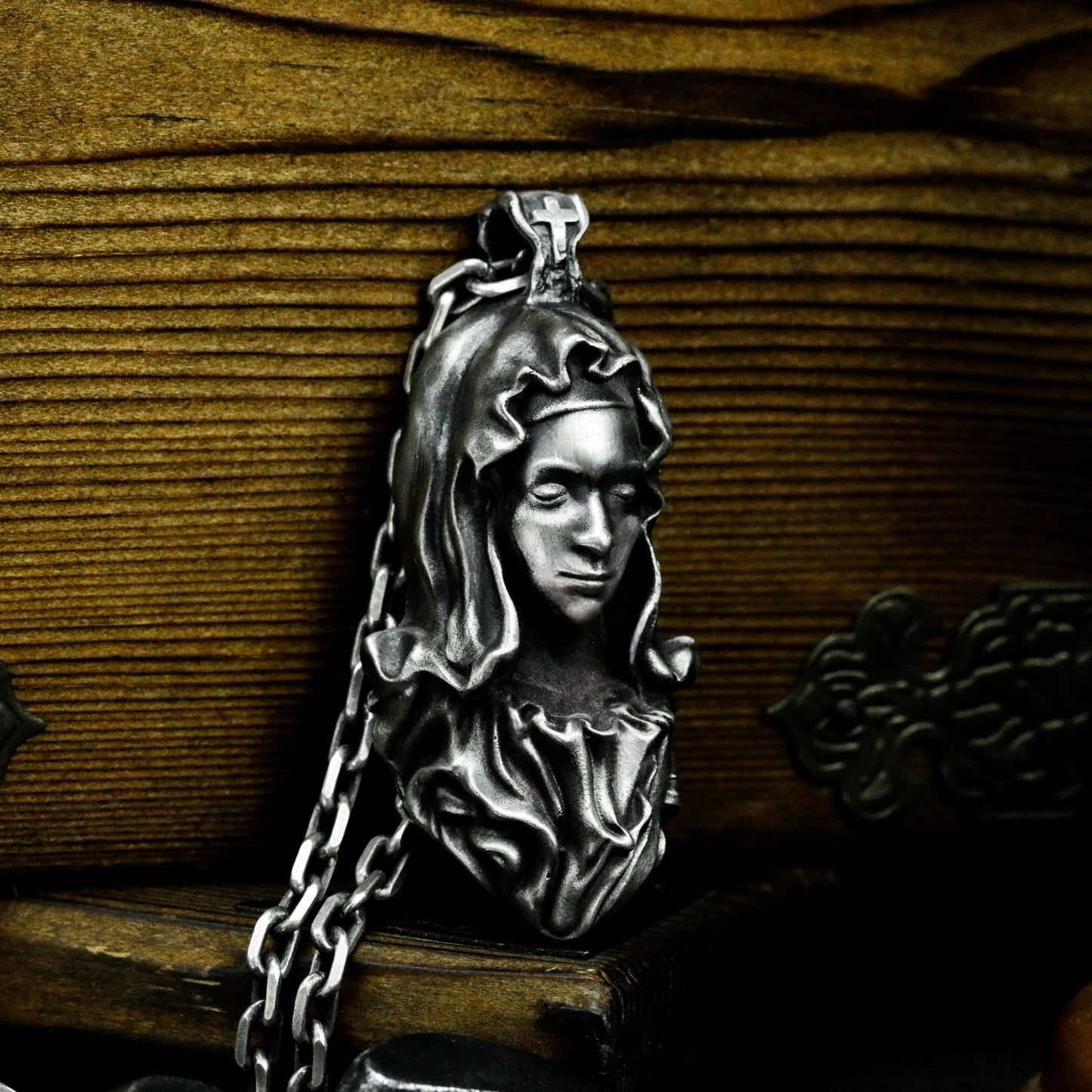 Virgin Mary Pendant - 925 Silver Handmade