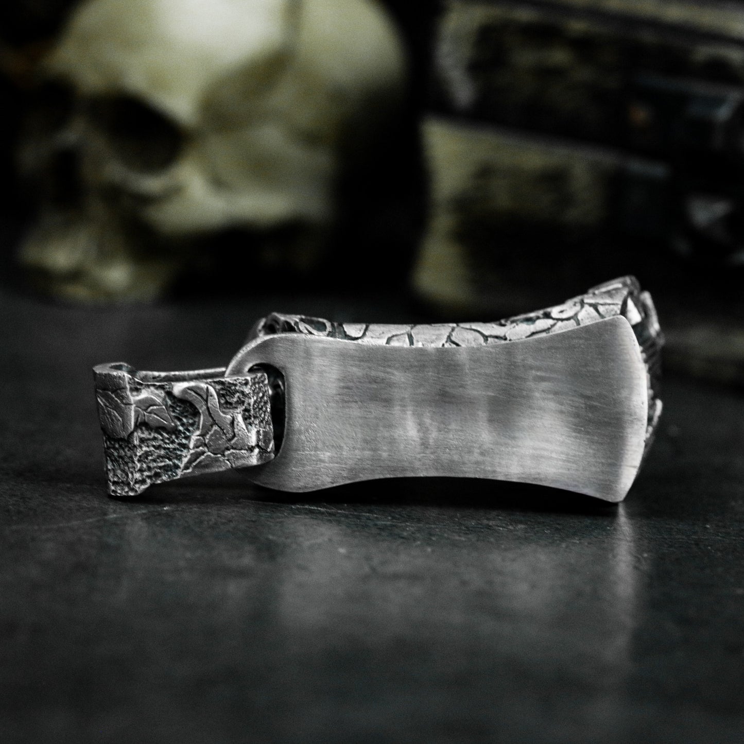 Carved Coffin Pendant - 925 Silver Handmade