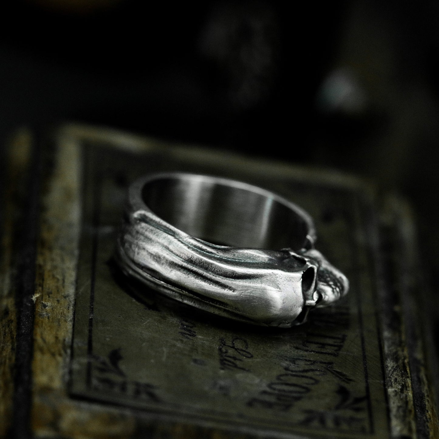 Skull Band Ring ¨C 925 Silver Handmade